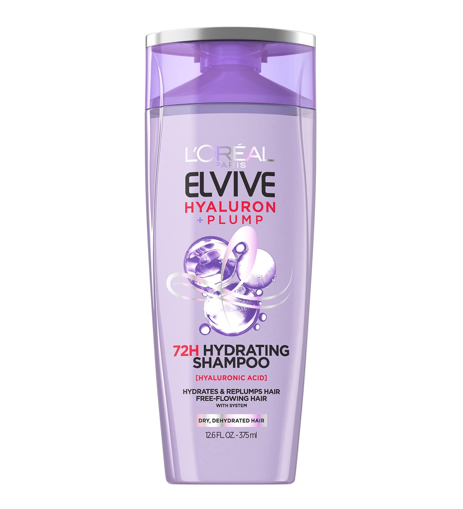 L'Oreal Paris Elvive Hyaluron Plump Hydrating Shampoo 12.6 Fl Oz - Hyaluronic Acid Care Complex, Paraben-Free for Dehydrated Dry Hair - Buy Online on GoSupps.com