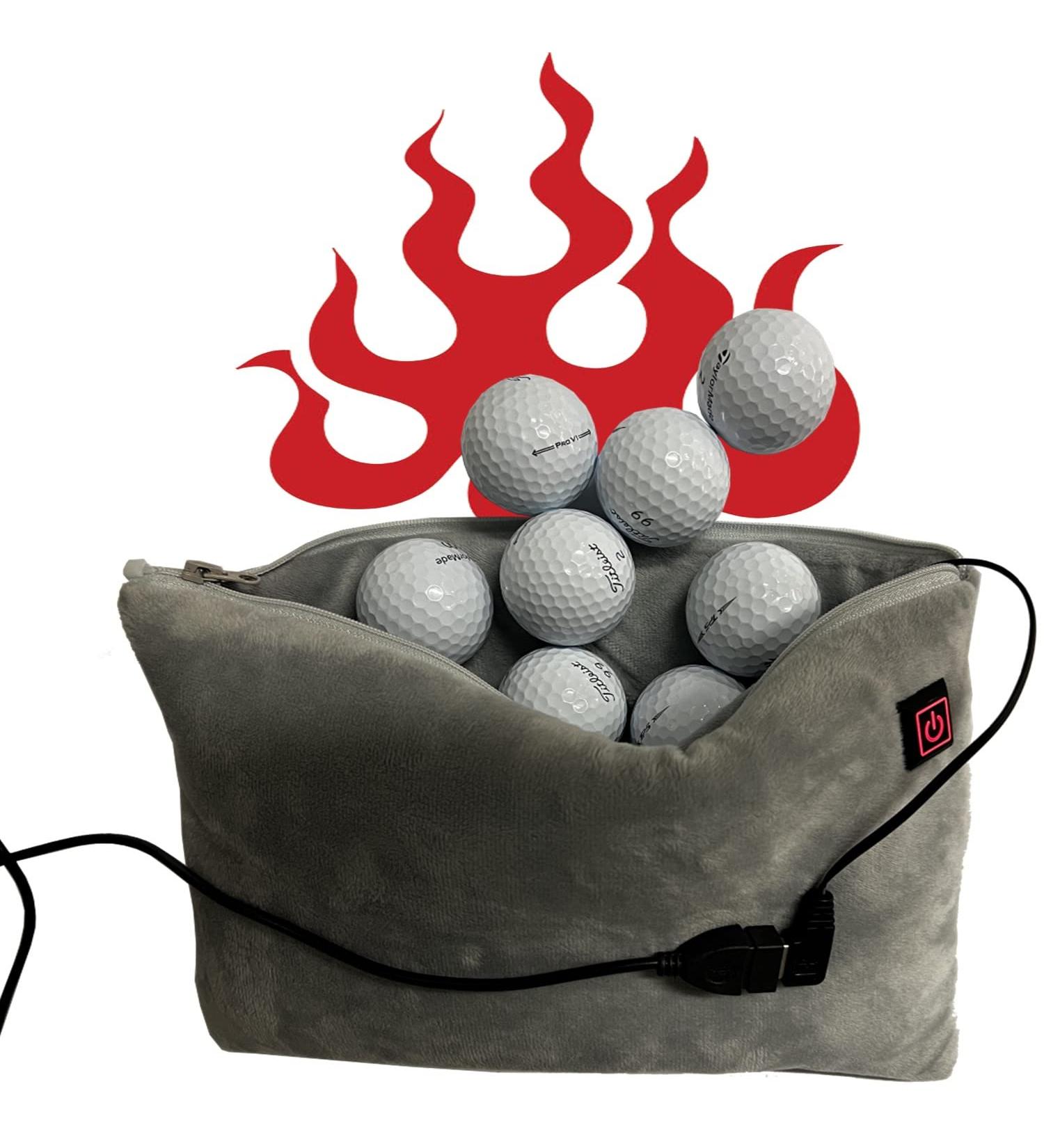 HOT Balls Golf Ball Heater Warmer Pouch - Up to 125 Core Temperature - Longer Distance & Better Compression - USB Powered - Ideal for Cool Weather Golf - Buy Online on GoSupps.com