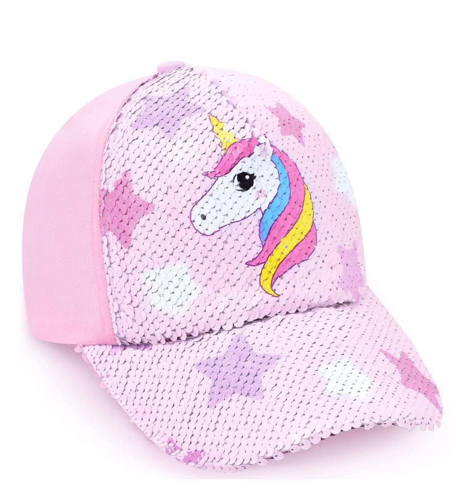 WAWSAM Girls Baseball Cap - Adjustable Kids Snapback Trucker Hat for Ages 3-8 - Pink Cotton Sun Hat - Buy Online on GoSupps.com