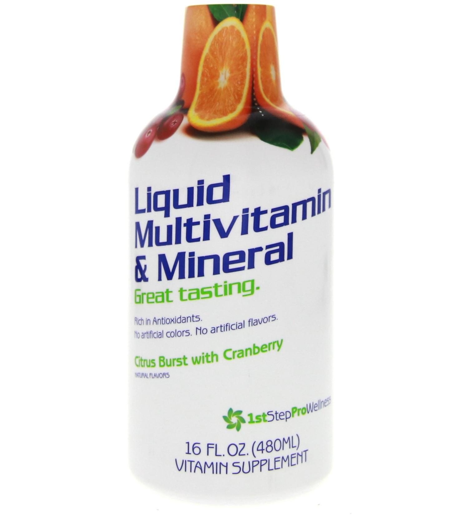 1st Step Pro-Wellness Liquid Multi-Vitamin and Mineral Supplement Citrus Burst 16-Ounce Bottles - Buy Online on GoSupps.com