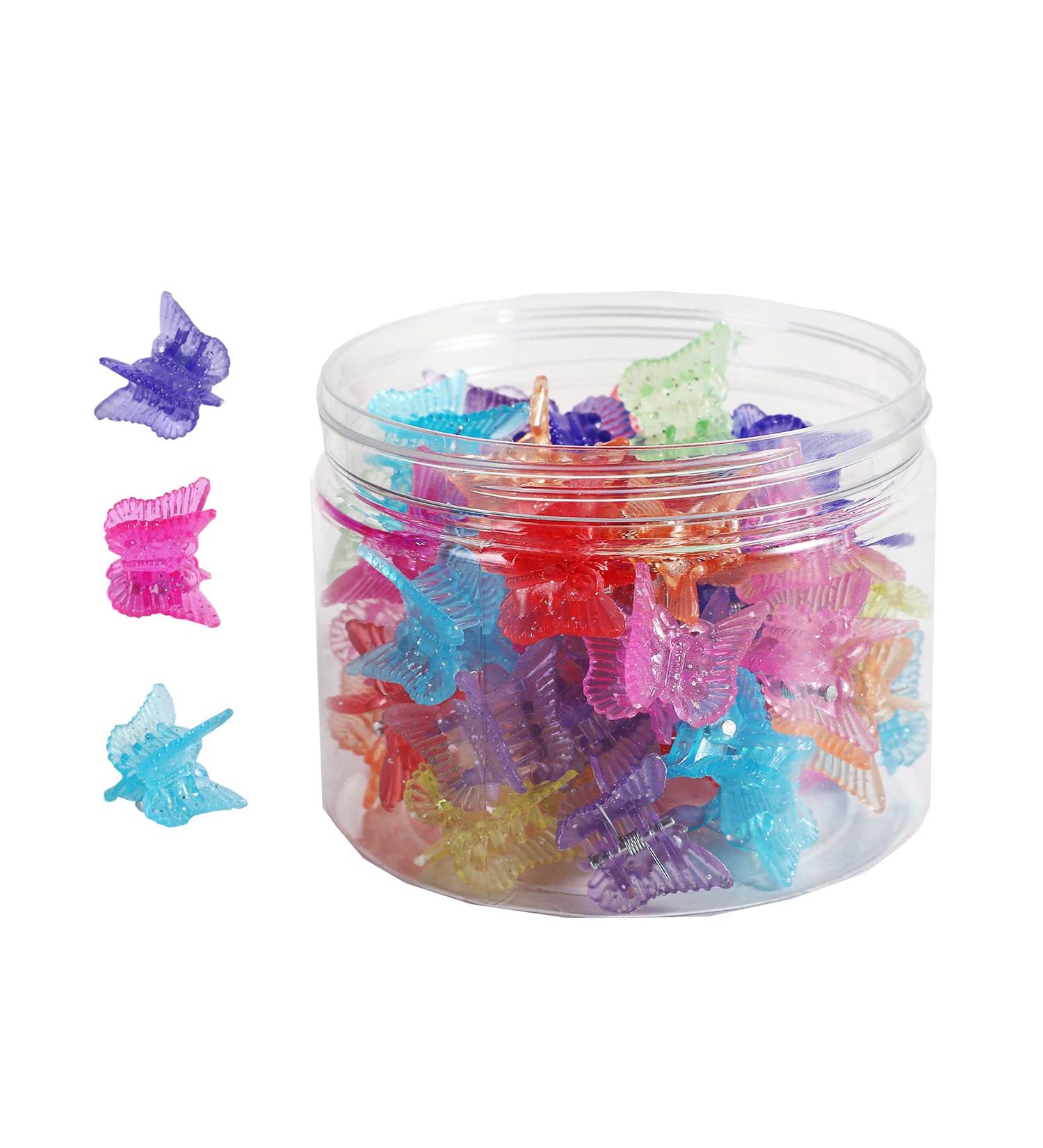 DYOVNAK Mini Hair Claws 0.59 Inch Clips for Women - 48 Pack Transparent Butterfly Design - Buy Online on GoSupps.com