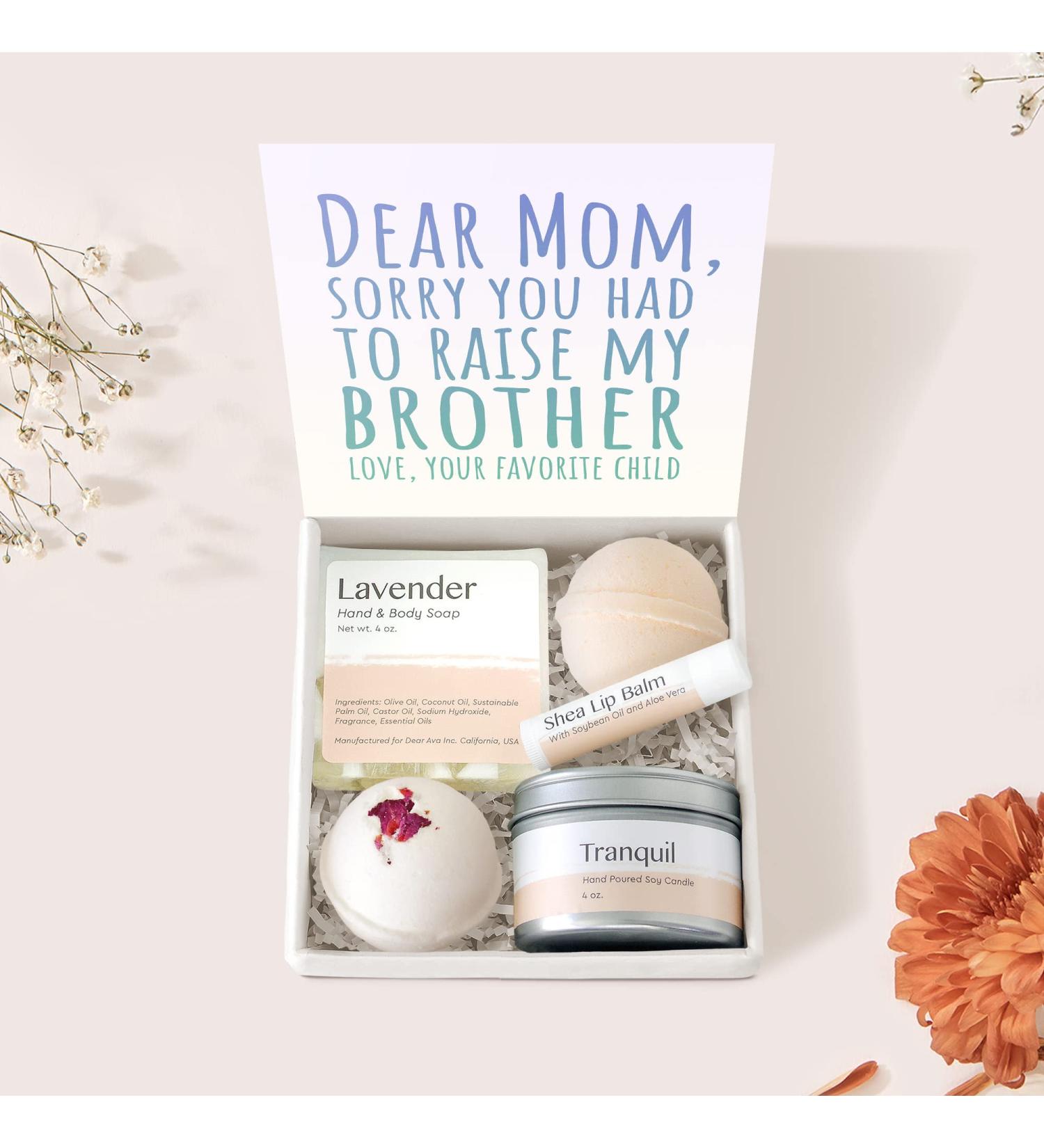 Buy Dear Ava Spa Gifts for Women - Organic Luxury Anti-Stress Bath and Body Kit | Perfect Self-Care Gift Basket with Heartfelt Card for Moms & Brothers - Buy Online on GoSupps.com