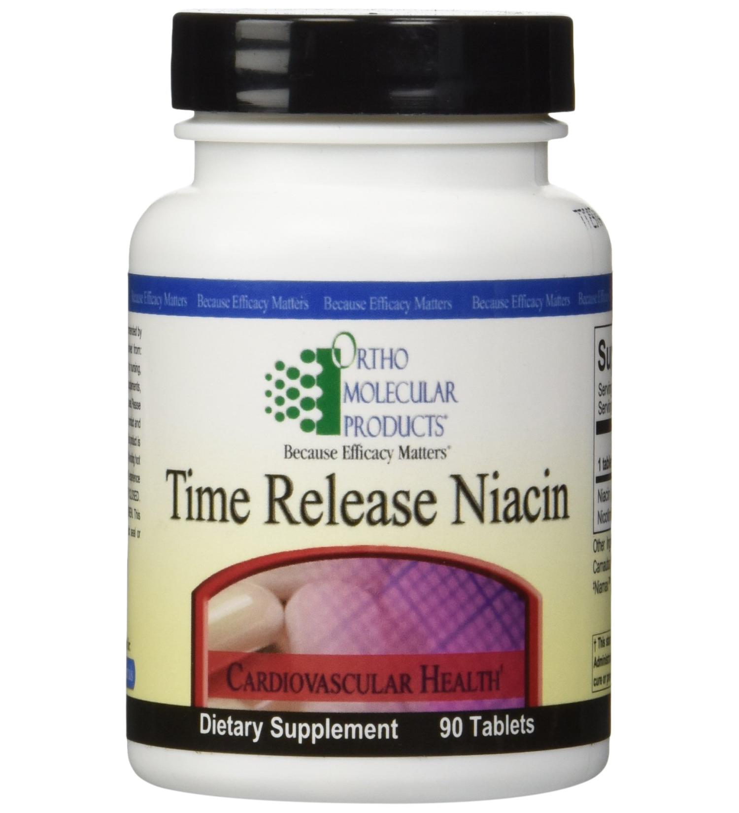 Ortho Molecular Time Release Niacin - 90 Tablets | Slow Release Niacin Supplement - Buy Online on GoSupps.com
