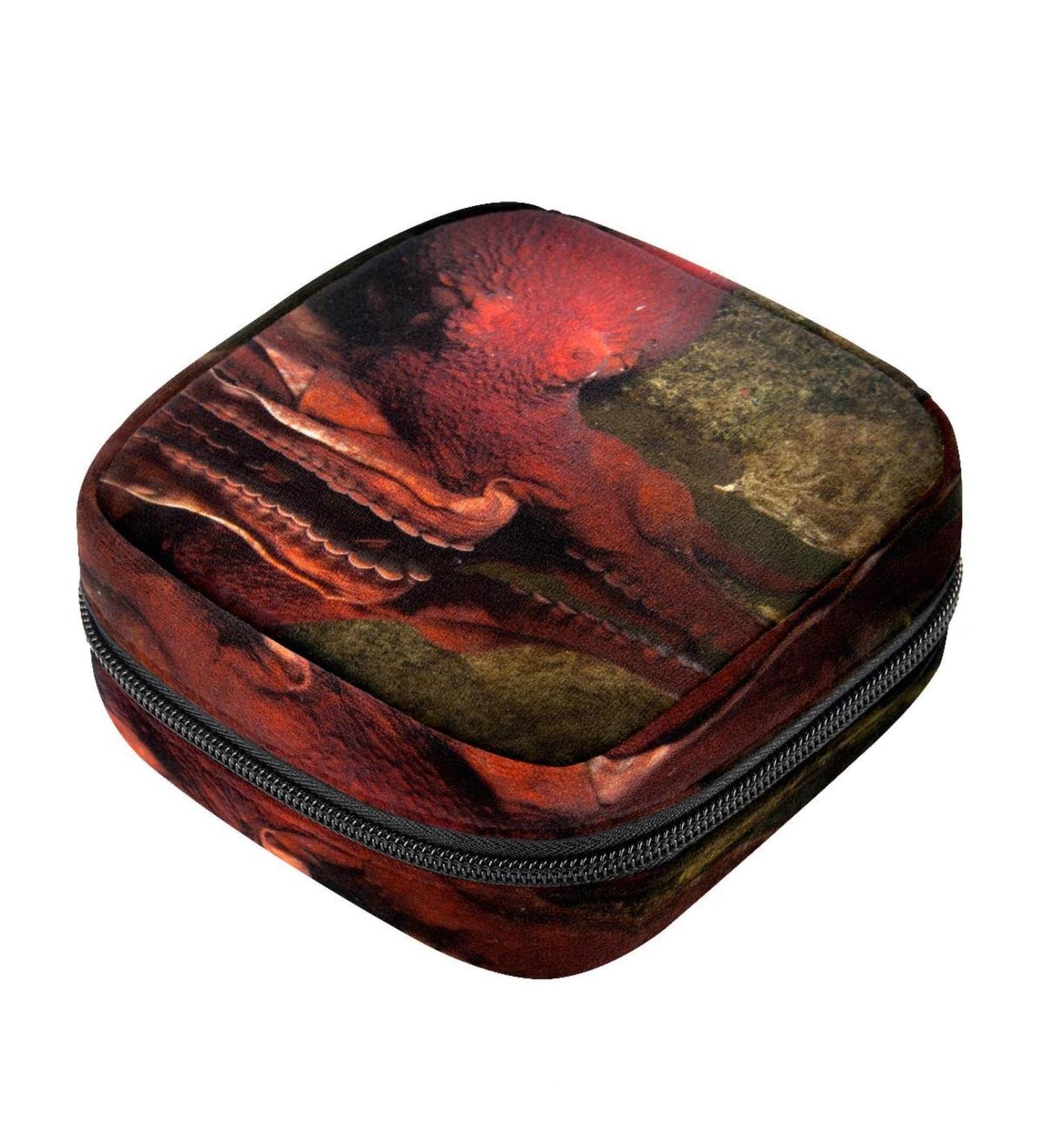 Ocean Animal Octopus Menstrual Cup Pouch Multicolored Sanitary Napkin & Nursing Pad Holder - Buy Online on GoSupps.com