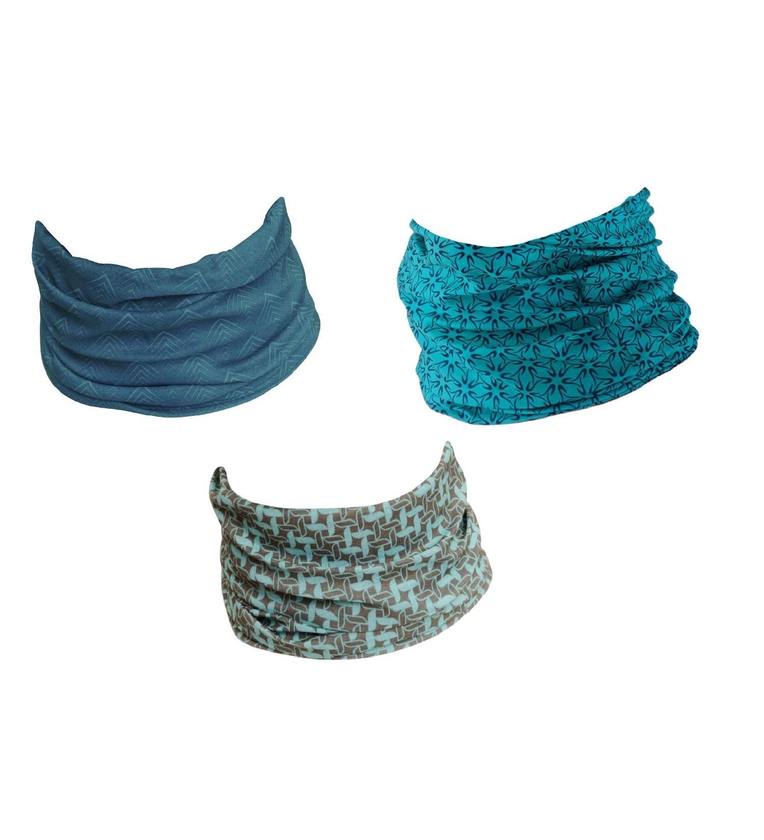 Hilltop 3x Motorcycle Multifunctional Headscarf & Bandana Set - Blue Wind Wheels for Men & Women | International Shipping Available - Buy Online on GoSupps.com