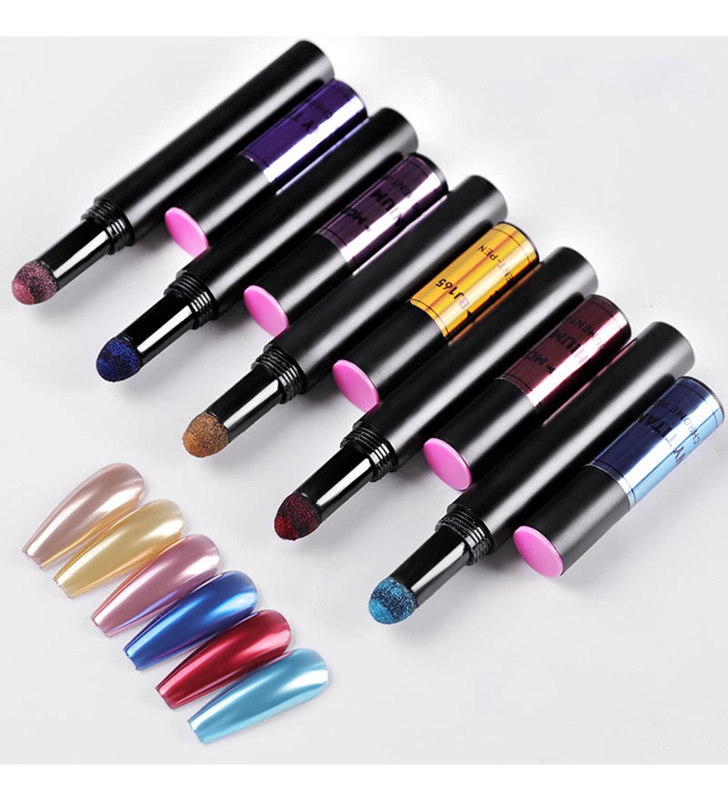 Warm Girl Chrome Pen Nail Art Set 6-Piece Mirror Nail Design Accessories for Gel & Acrylic Nail Art - Buy Online on GoSupps.com