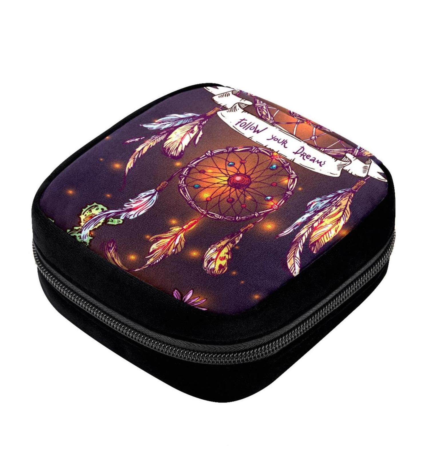 Bohemian Dream Catcher Period Bag - Sanitary Napkin Storage & Makeup Pouch - Buy Online on GoSupps.com