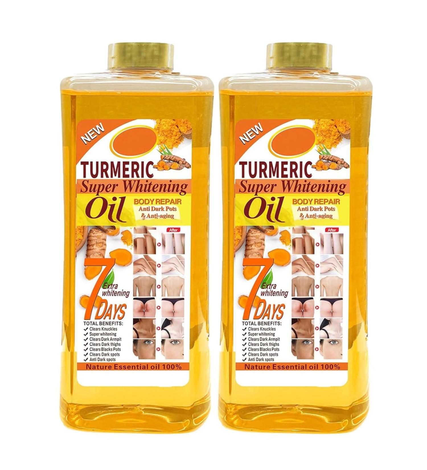 Soft Oil 7 Turmeric Oil Soft 7 Natural Oil 200ml for All Skin Types Turmeric Body Oil for Moisturizing Face and Body Nourishing (2Pcs) - Buy Online on GoSupps.com