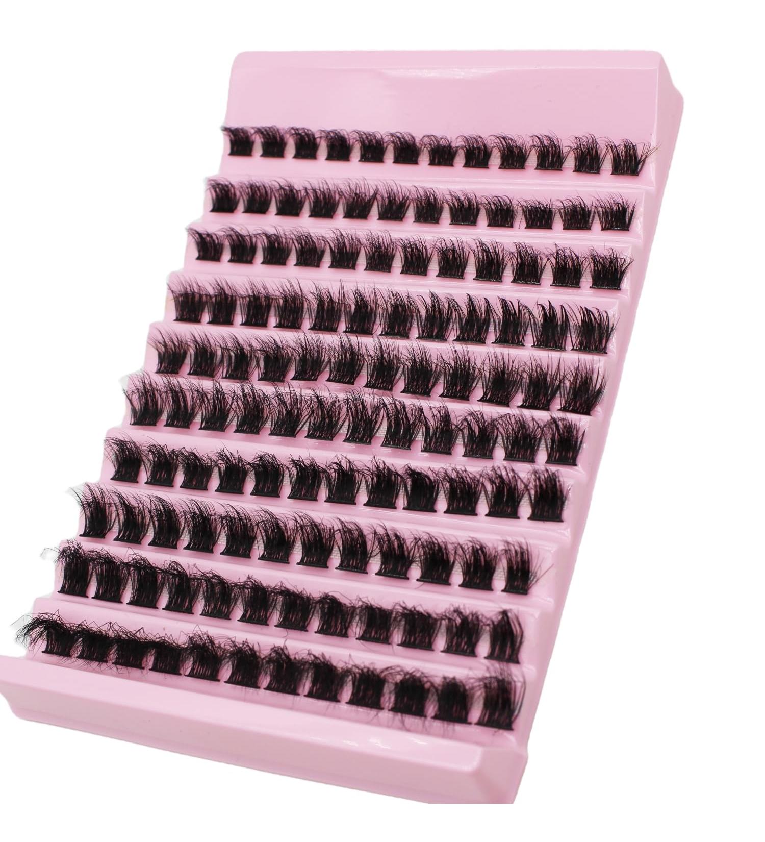 Selawasty 120 Lash Clusters D Curl Mega Volume DIY Eyelash Extensions - Wispy Individual Lashes for At-Home Cluster Extensions (S6-D-8-16MIX) - Buy Online on GoSupps.com