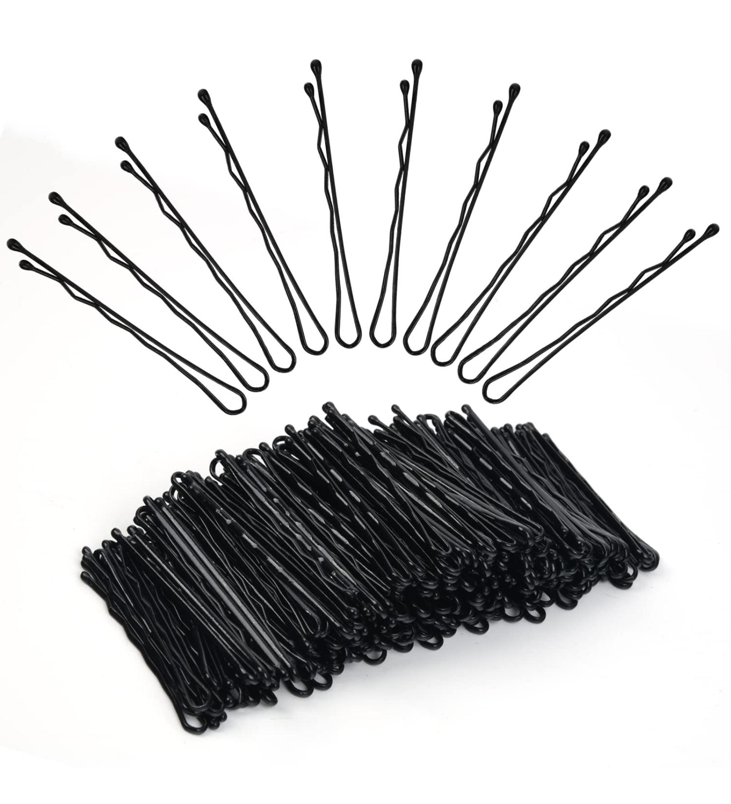 Vlasy 220 Count Black Wave Style Bobby Pins - Invisible Hair Clips Bulk for Women and Girls - Hair Grips for All Hair Types - Buy Online on GoSupps.com