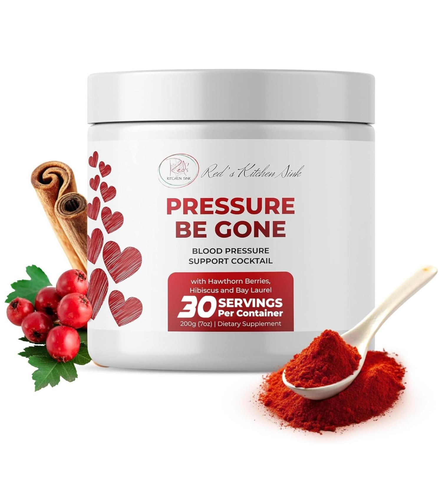 Red's Kitchen Sink Pressure Be Gone Daily Superfood Powder With Hibiscus, Hawthorn Berry, Bay Laurel, Ginger & More 200g, 30-Day Supply - Buy Online on GoSupps.com