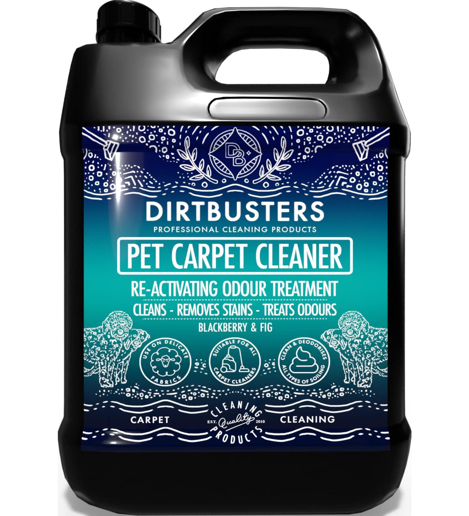 5L Dirtbusters Pet Carpet Cleaner: Blackberry & Fig Urine Odour & Stain Shampoo - Buy Online on GoSupps.com