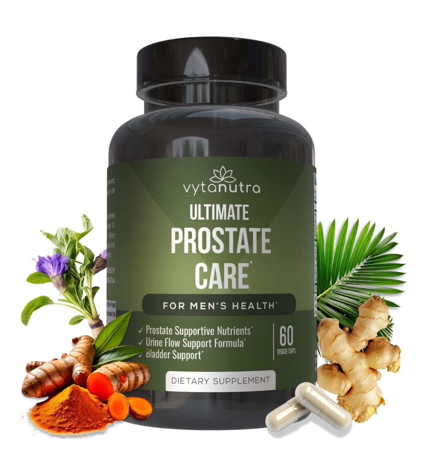 Ultimate Prostate Supplement for Men Vegan Saw Palmetto, Nettle Root, Pygeum, Turmeric, Zinc, Vitamin D3 Supports Healthy Prostate Function & Urinary Health 60 Capsules (Pack of 1) 60 Count (Pack of 1) - Buy Online on GoSupps.com