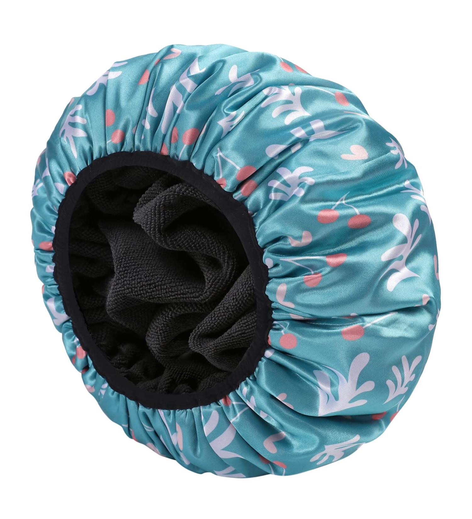 Buy E Enasue Reusable 3-Layer Waterproof Shower Hood - Extra-Sized & Adjustable for Long Hair | Ideal for Makeup | Green - Buy Online on GoSupps.com