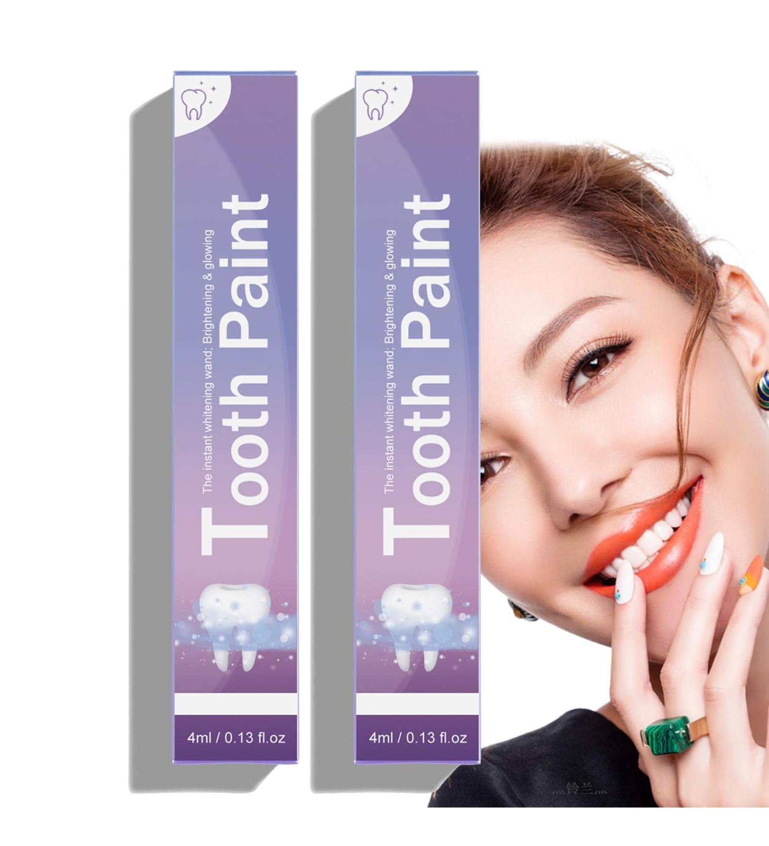 Teeth Whitening Pen & Gel Set - Instant Whitening Effect, Tooth Polish Serum for Stain Removal - 2 Purple Pens - Buy Online on GoSupps.com