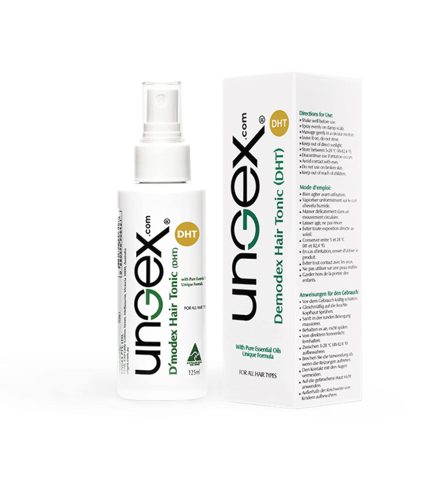 Ungex Demodex Hair Tonic - Effective Hair Loss & Itchy Scalp Solution | DHT Treatment - Buy Online on GoSupps.com