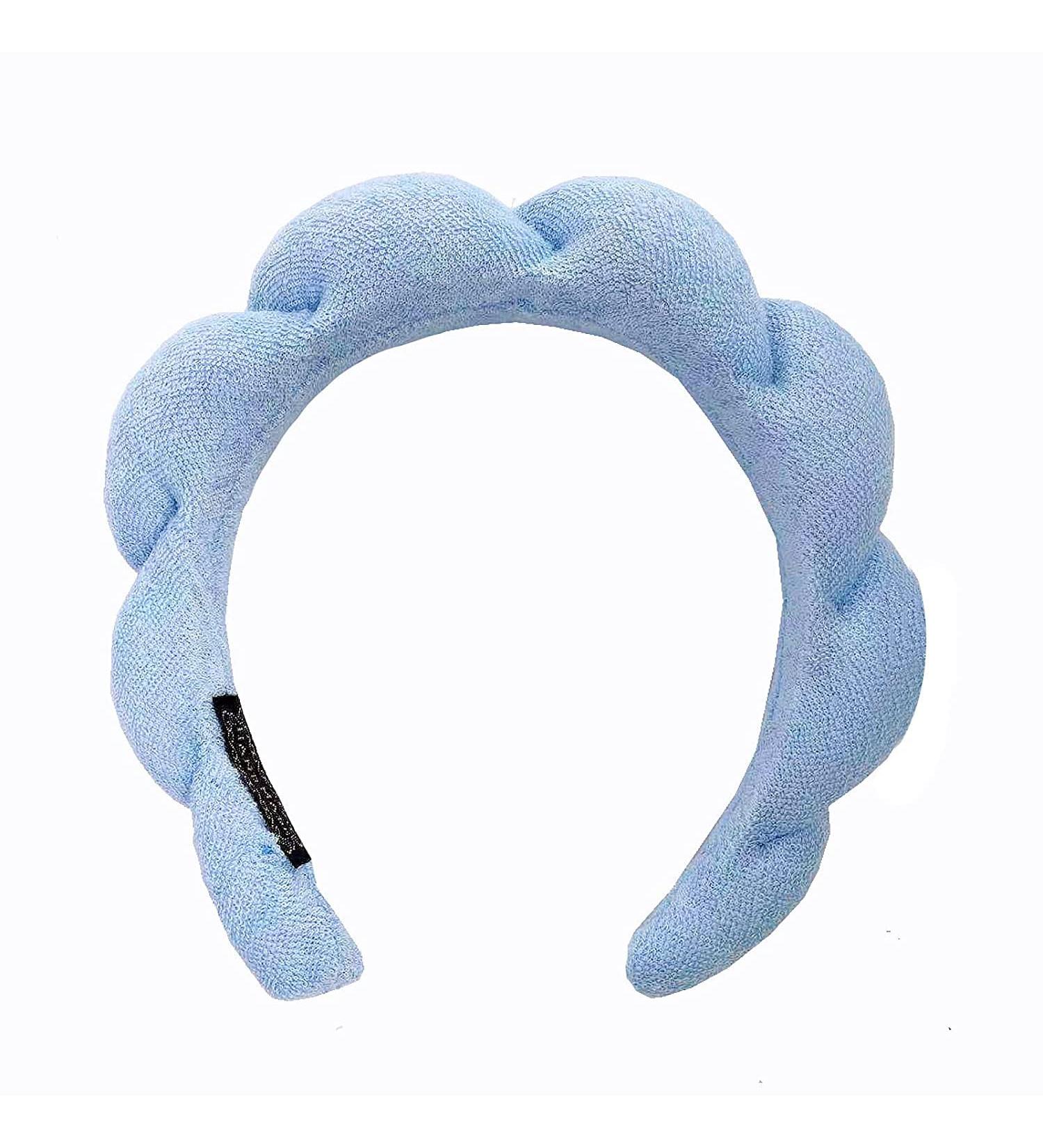 Shoprox Spa Headband | Women's Sponge & Terry Cloth Hair Headband | Face Washing & Skincare Headband | Blue - Buy Online on GoSupps.com