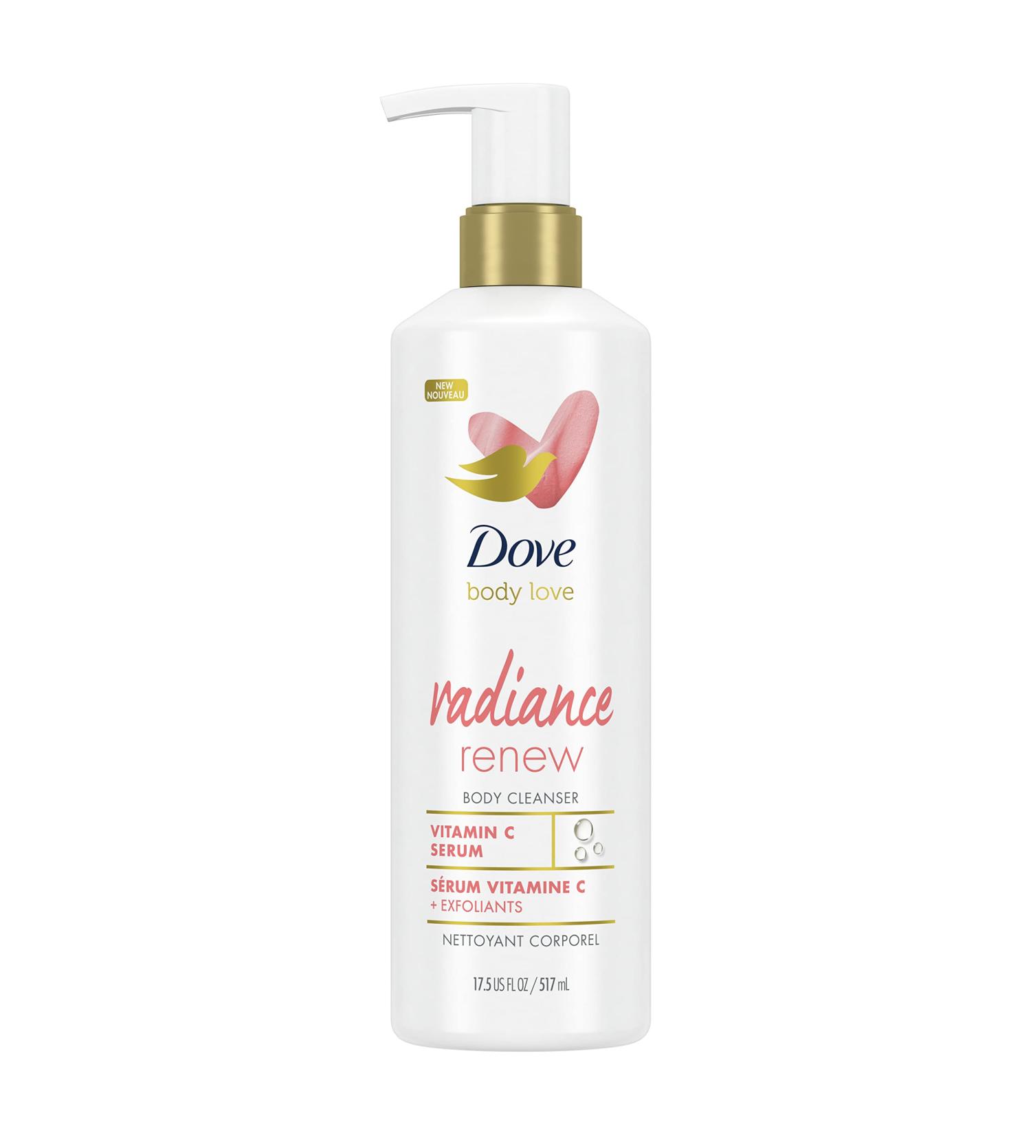 Dove Body Love Radiance Renew Exfoliating Body Cleanser with Vitamin C Serum - 17.5 fl oz (Unscented) - Buy Online on GoSupps.com