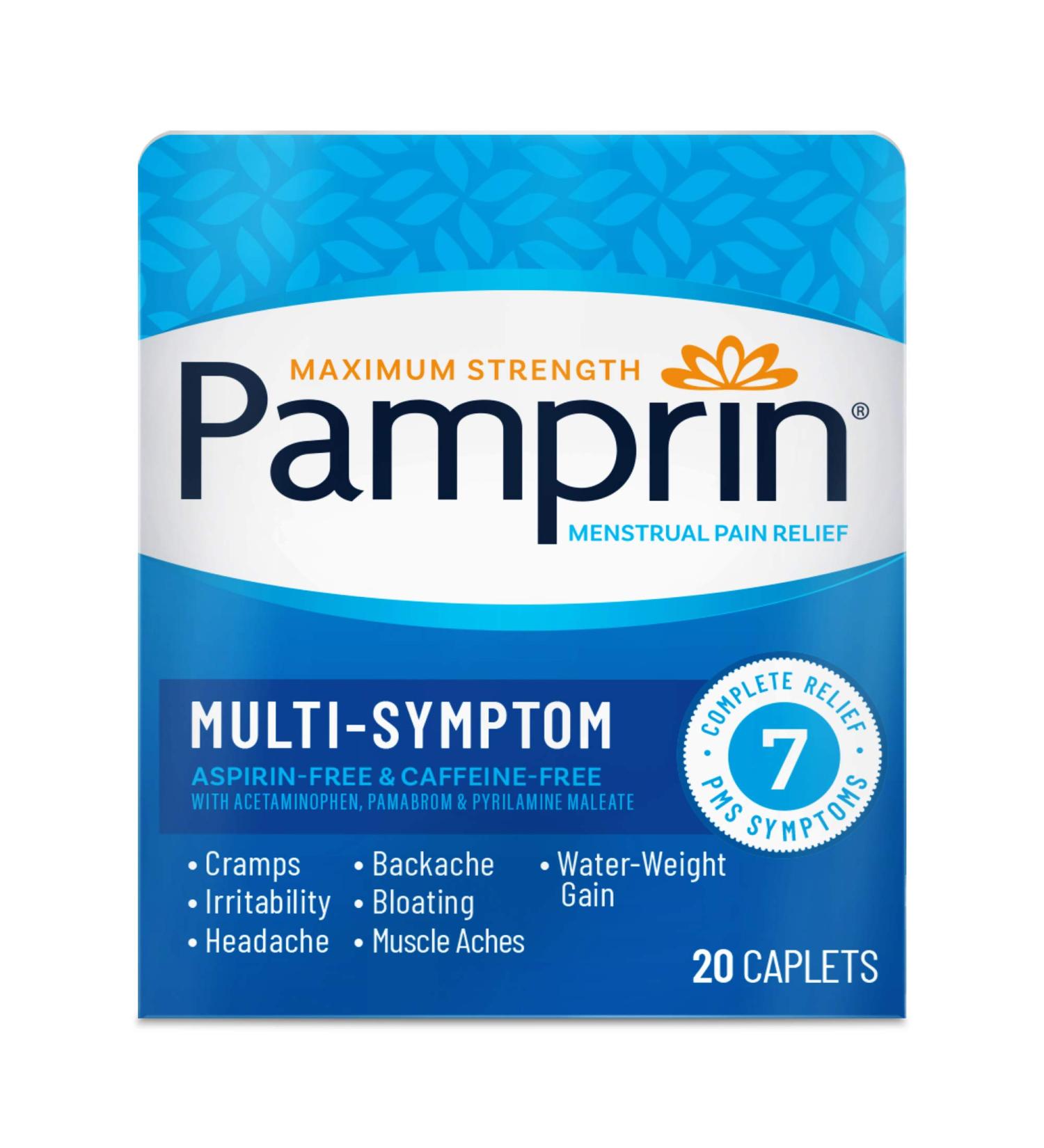 Pamprin Maximum Strength Menstrual Pain Relief - 20 ct - Buy Online on GoSupps.com