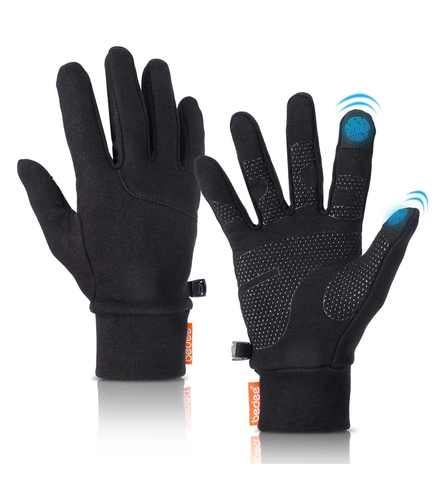 bedee Winter Touchscreen Gloves for Men Women Winter Touch Screen Gloves Work Gloves for Warm Gloves for Outdoor Sports Cycling Running Working Driving Hiking Camping Fishing (L) - Buy Online on GoSupps.com