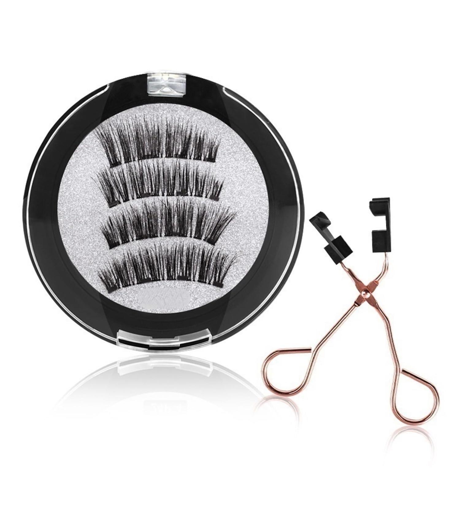 3PC 4 Magnetic Eyelashes Natural Eyelash Tape Without Glue Eyelashes Can Be Reused Best False Eyelashes (Size : KS02-4Black) - Buy Online on GoSupps.com