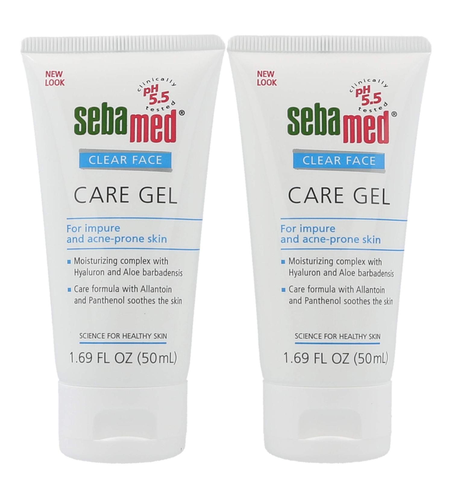 Sebamed Clear Face Care Gel (50mL) - Aloe Vera & Hyaluronic Acid for Acne Prone Skin - Set of 2 - Made in Germany - International Shipping Available - Buy Online on GoSupps.com