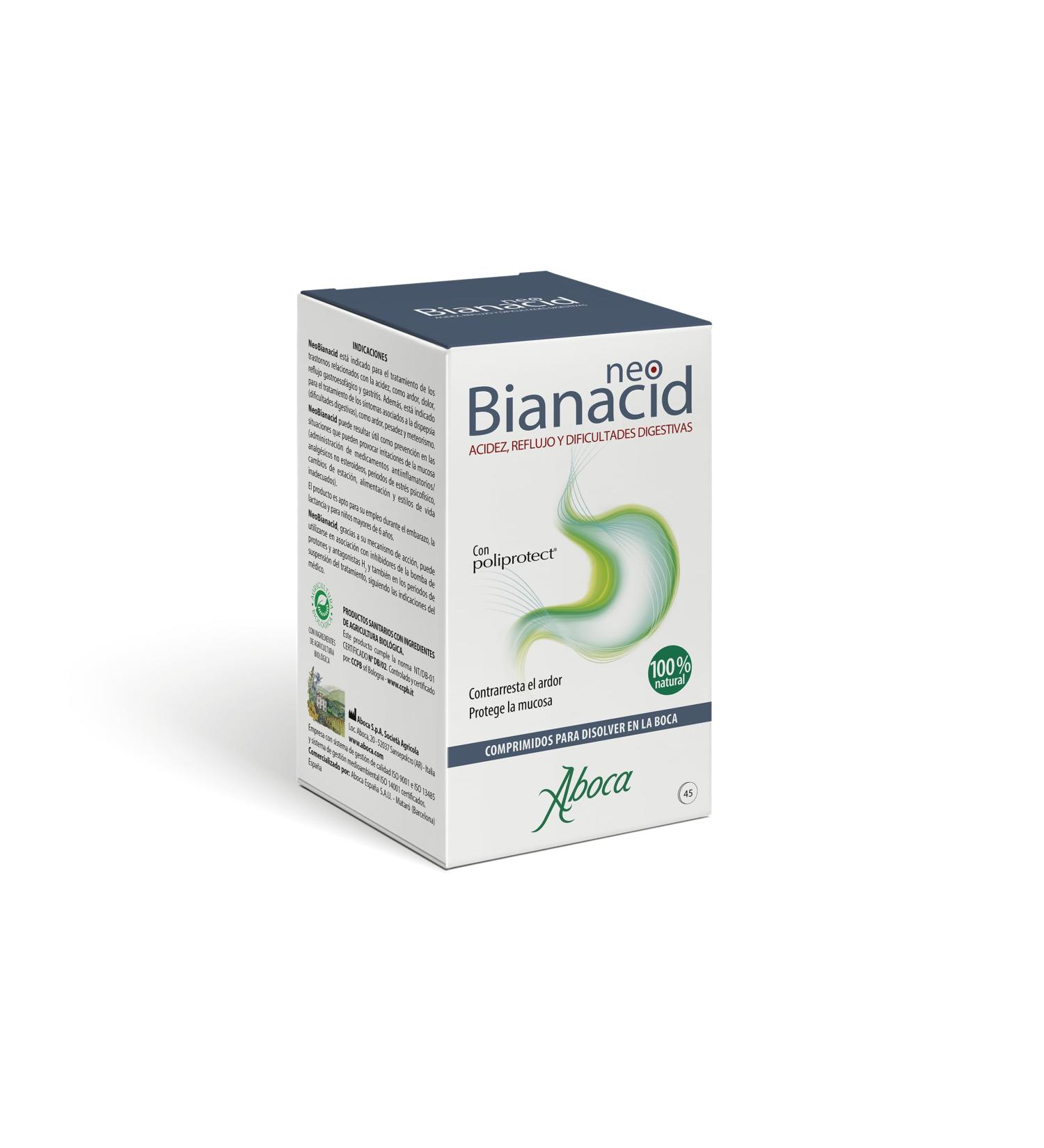 ABOCA Neobianacid Acidez Reflujo 45 Comp comprim s faciles int grer la routine quotidienne bo te de 45 comprim s facile int grer dans la routine de la journ e et devient un alli fiable dans - Buy Online on GoSupps.com