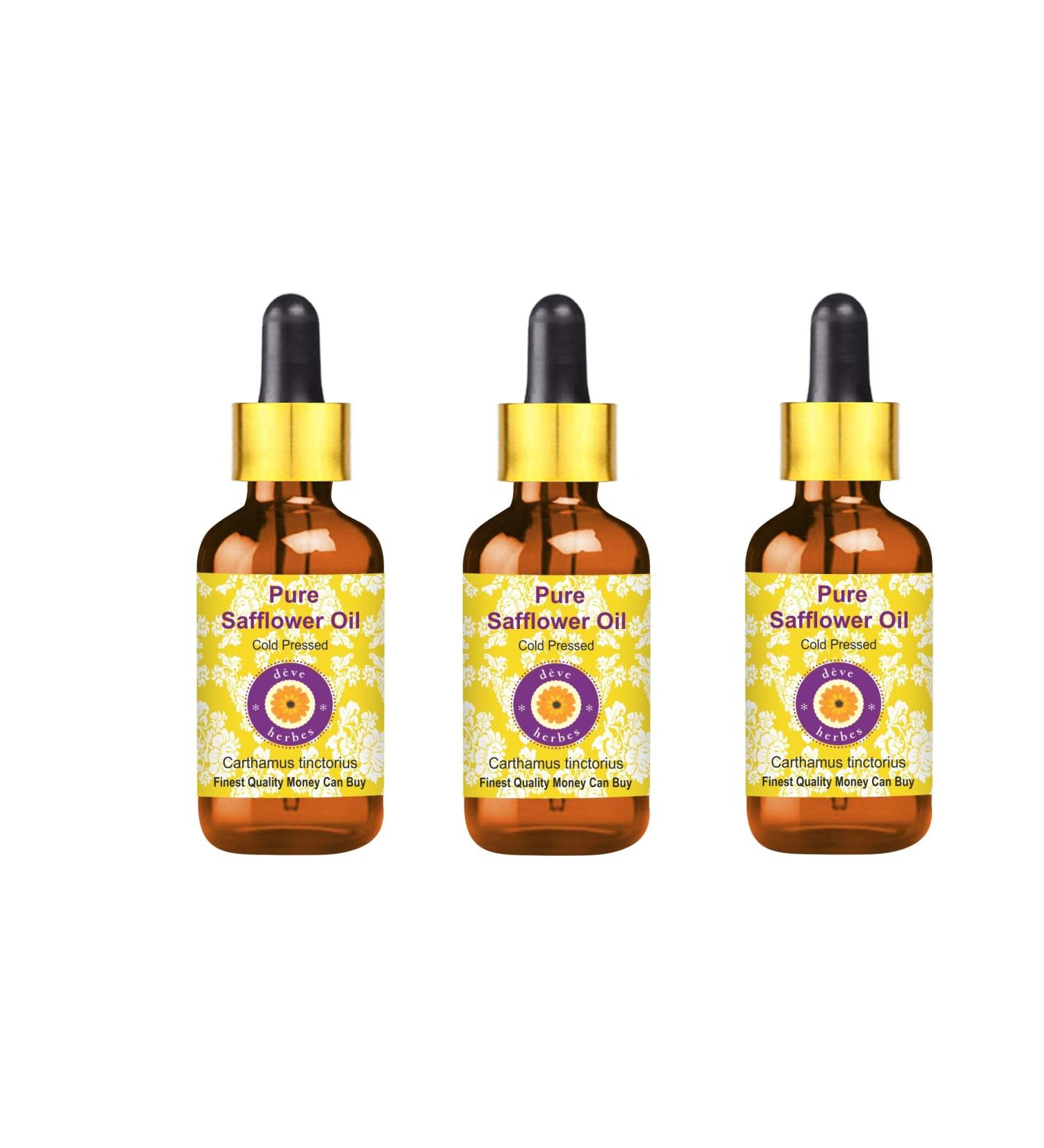 DEve Herbes Pure F rberdistel Oil - 100ml Cold-Pressed Therapeutic Quality (Pack of 3) | International Shipping Available - Buy Online on GoSupps.com