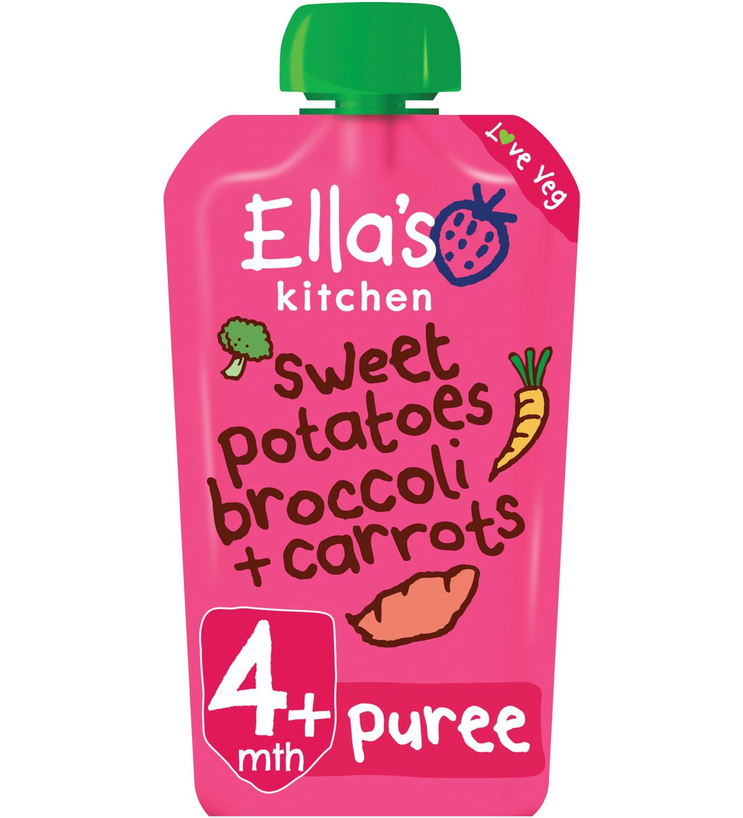 Ella's Kitchen Sweet Potatoes Broccoli and Carrot 120g (Pack of 7) Sweet Potatoes Broccoli and Carrot 120 (Pack of 7)