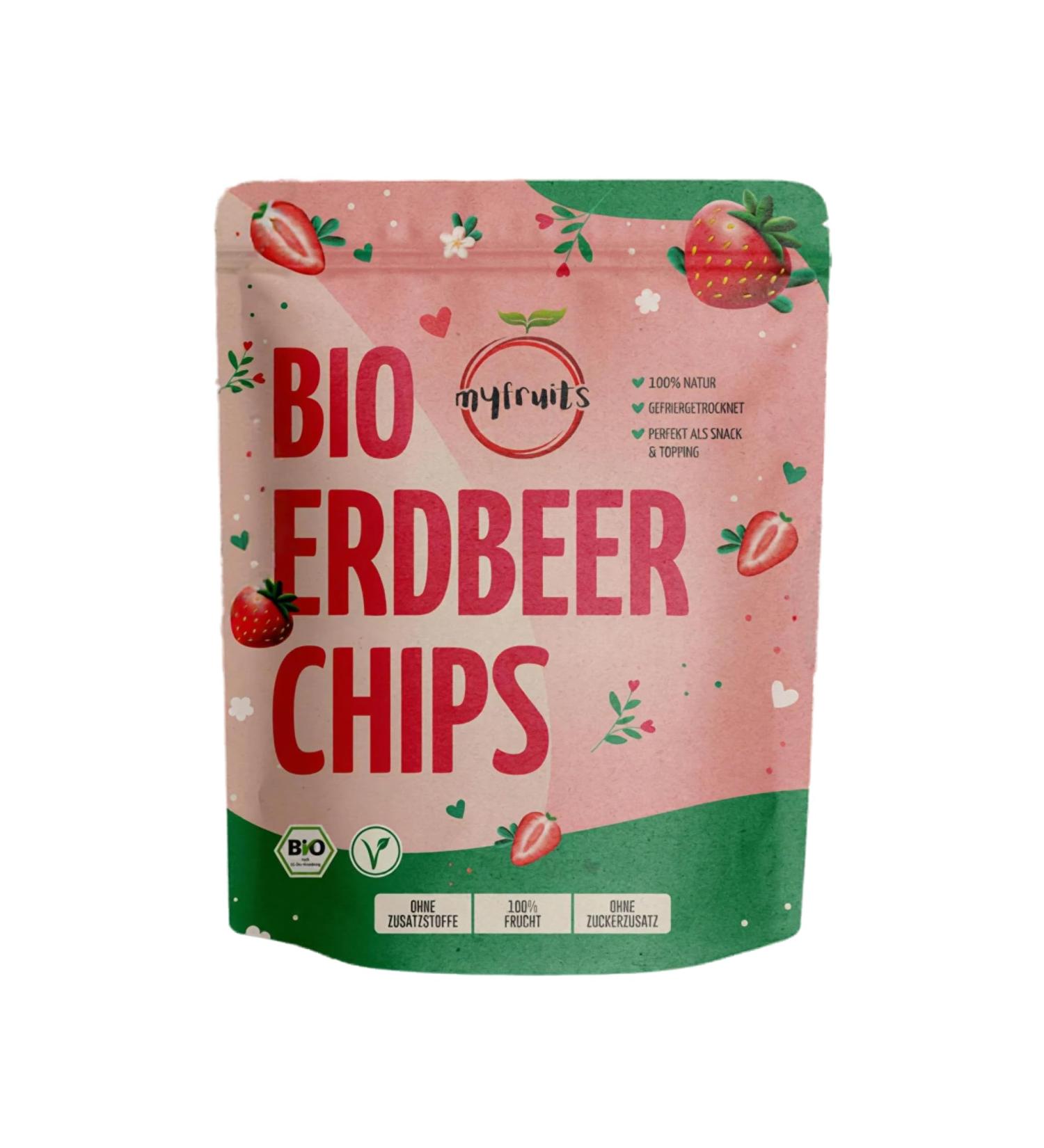  myfruits myfruits Organic Strawberry Chips Freeze Dried Strawberries 50g No Additives 100% Strawberries Cereal or Snack - Buy Online on GoSupps.com