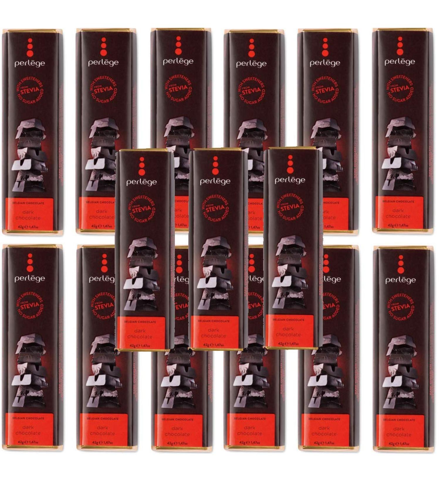 Perlege Perlege Chocolate with no added sugar and stevia (dark chocolate 15 bars)