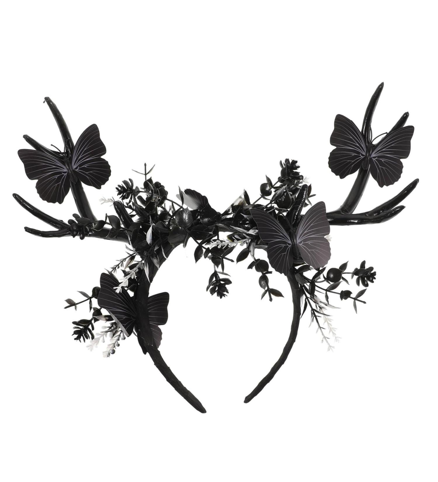 FOMIYES Antler Headband Elf Headband Black Antler Crown Elk Headband Antlers Horns Headband Antler Hair Hoop Cosplay Horns Headpiece Head Bandana Head Bands Halloween Party Headband Cloth 33.00X29.00X14.00CM Black - Buy Online on GoSupps.com