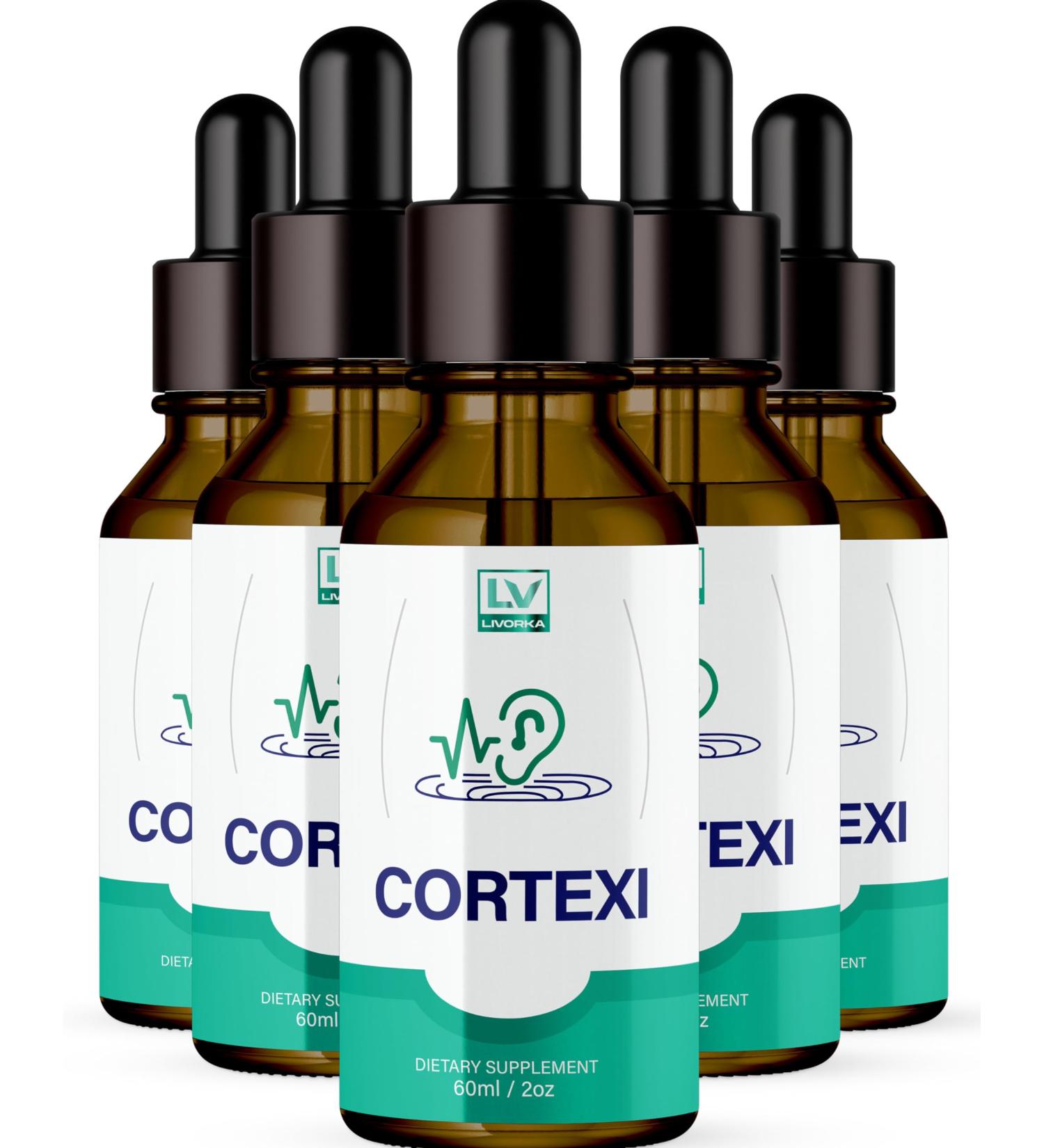 LIVORKA Cortexi Oral Drops to Drink - Formula for Ear Health Hearing Support - Pack of 5 Bottles (150 Day Supply) - Buy Online on GoSupps.com
