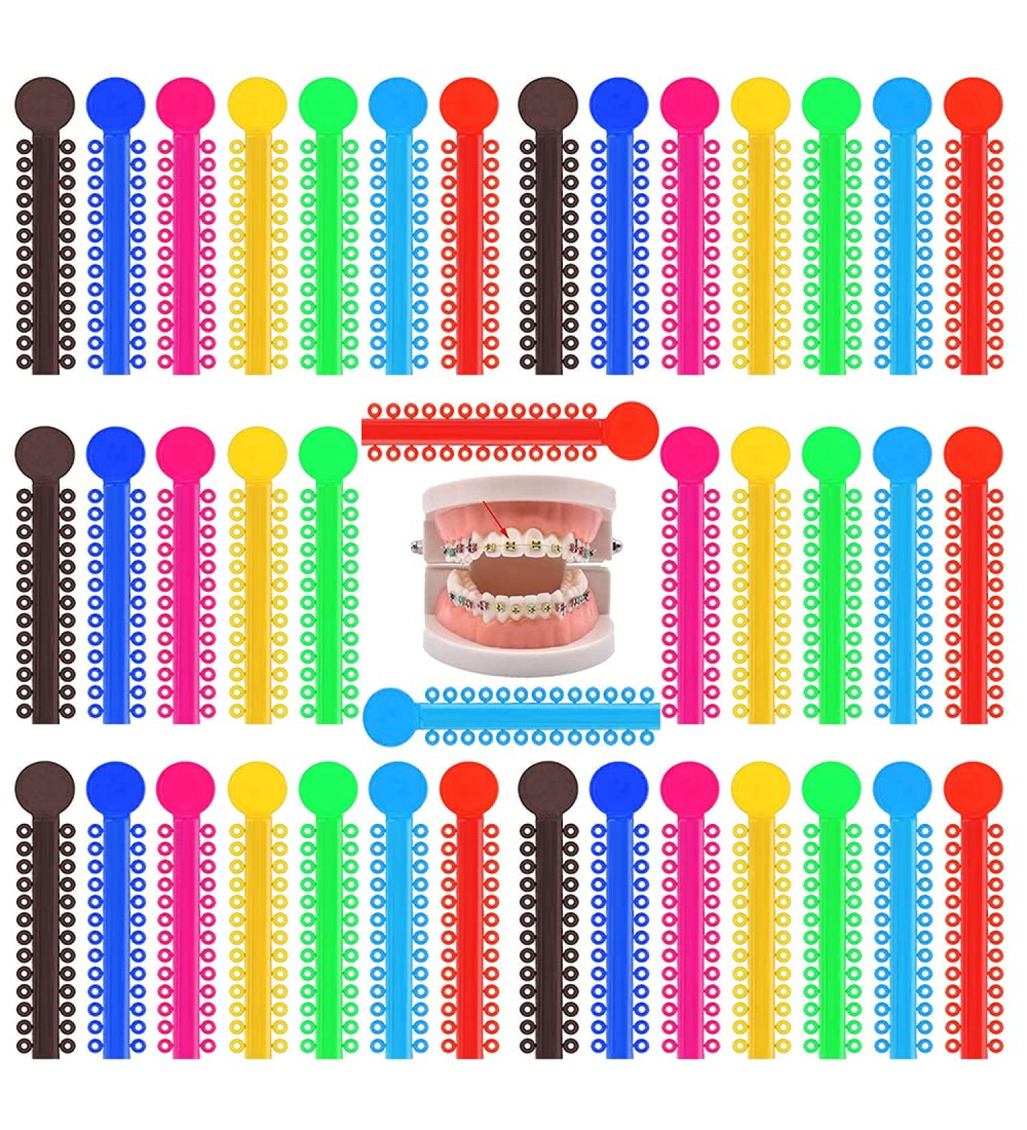 QUUPY 1040pcs Multicolor Orthodontic Ligature Ties & O-Rings for Braces | Elastic Bands for Ultimate Comfort - Buy Online on GoSupps.com