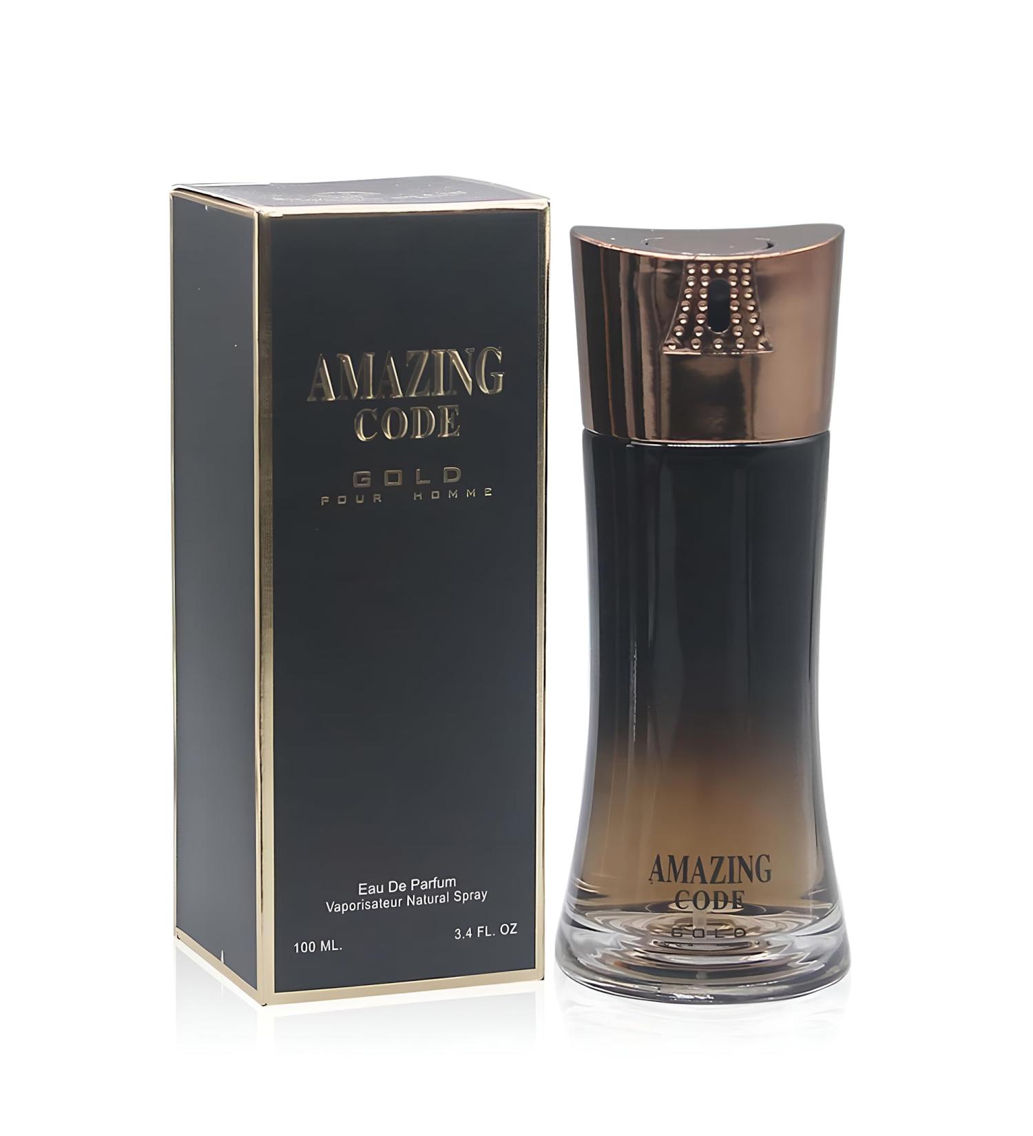 Amazing Code Eau De Parfum Top Notes Of Lemon Bergamot Star Anise Olive Blossom & Guaiac Wood - Base Notes Of Leather Tonka Bean & Tobacco - Ideal For Daily Wear -3.4 Oz Bottle Amazing Code Gold 3.4 Fl Oz (Pack of 2) - Buy Online on GoSupps.com