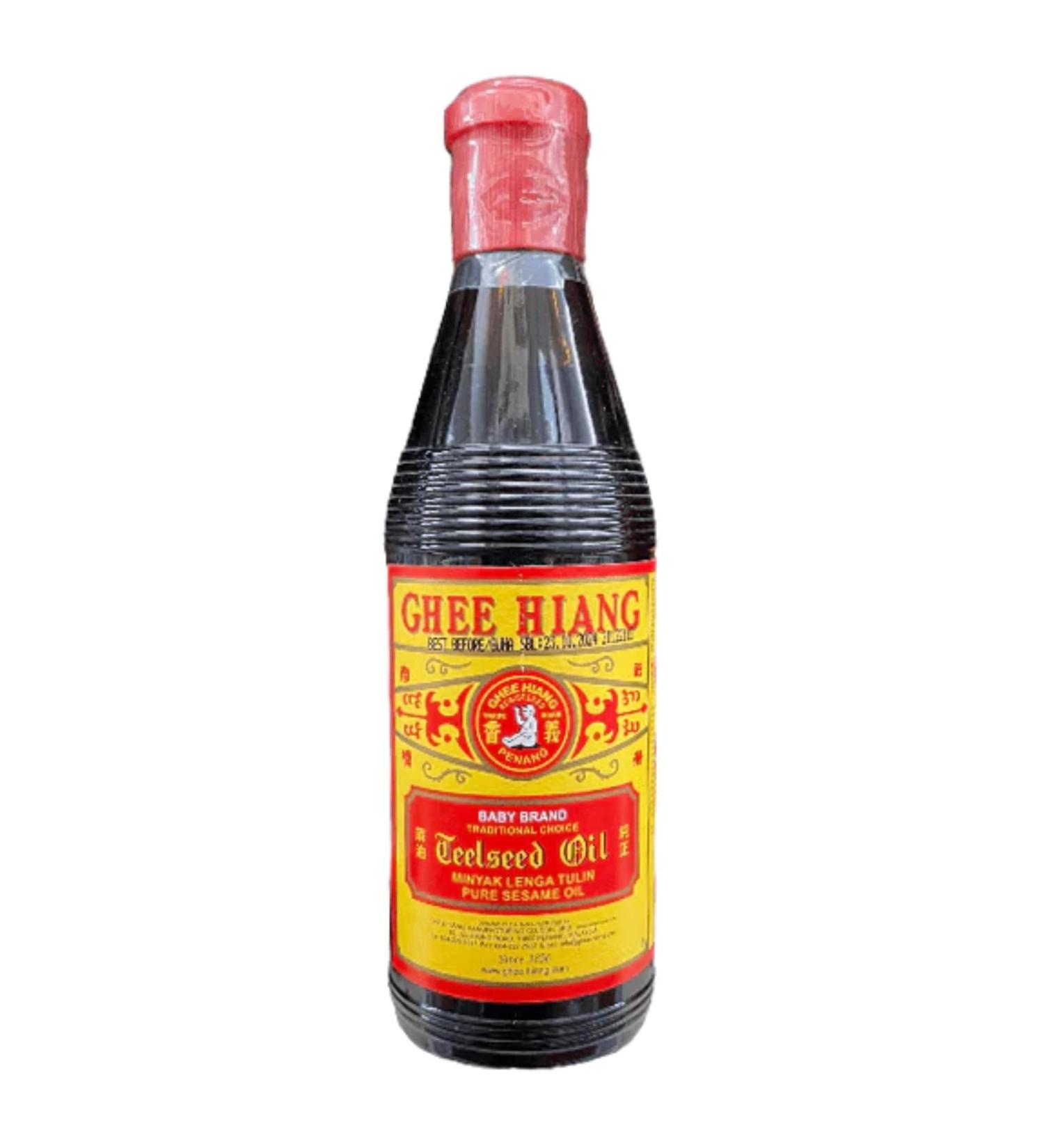 Ghee Hiang Pure Sesame Oil 300ml - Premium Quality Cold-Pressed Sesame Seed Oil for Culinary Delights Natural Flavour Enhancer Rich in Nutrients Ideal for Cooking and Seasoning