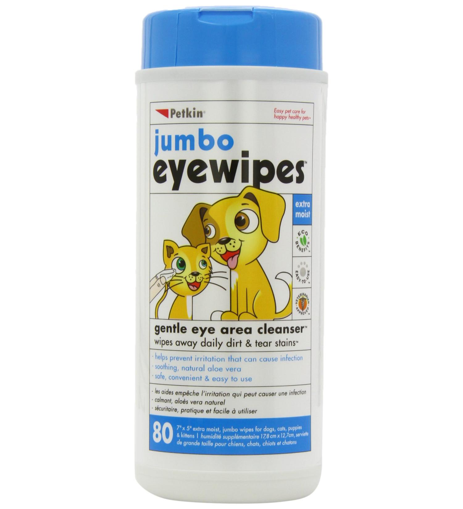 Petkin Jumbo Eye Wipes 1 - Buy Online on GoSupps.com