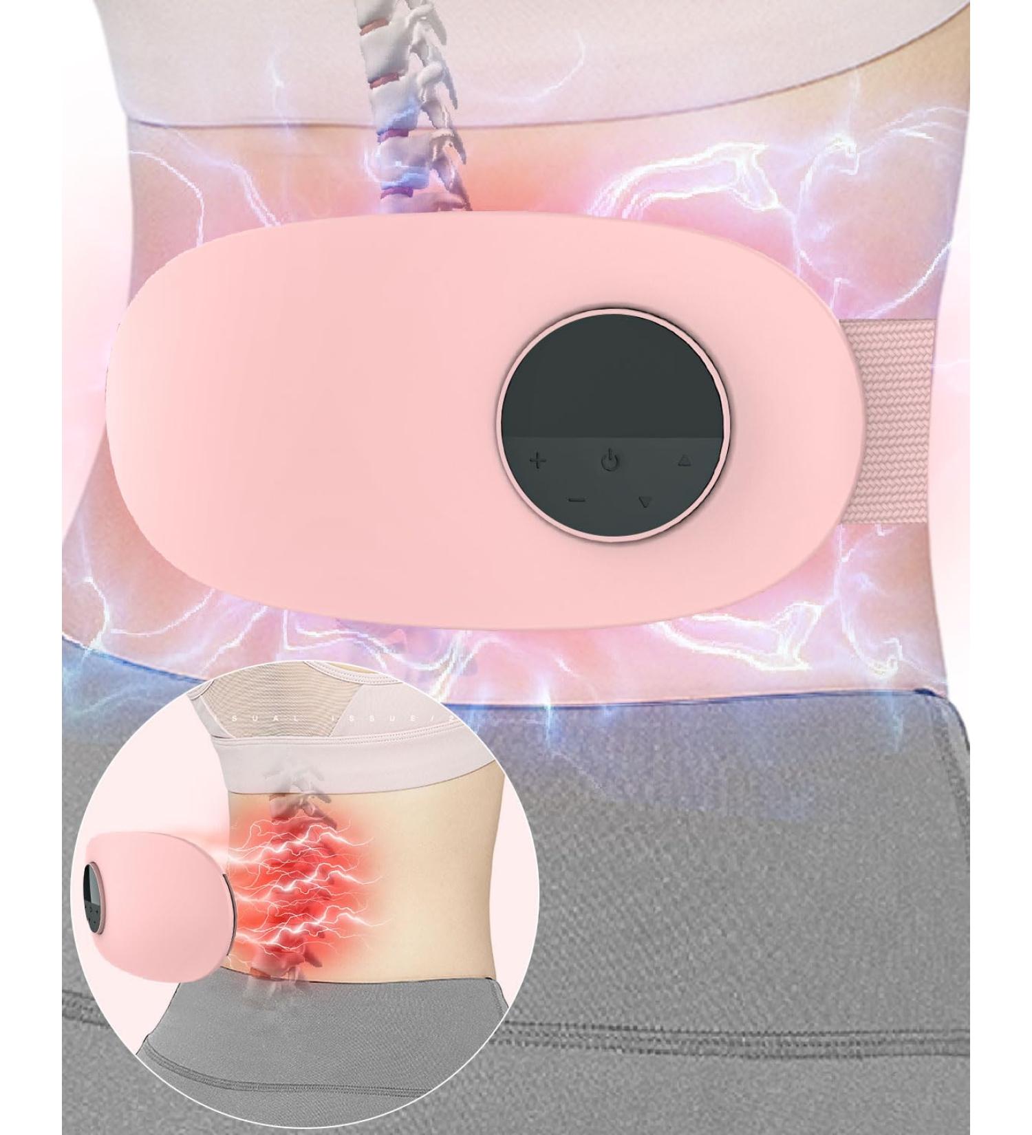 Electrapy EMS Massage Device - 6 Modes 16 Levels & Heating - Portable Back & Belly Massager for Home Office & Car - Perfect Gift for Men & Women (Pink) - Buy Online on GoSupps.com