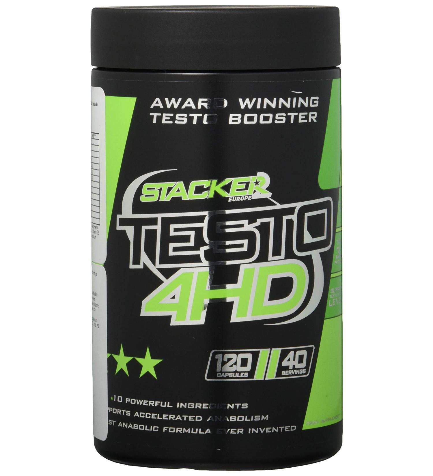 Stacker2 Testo-4HD Testosterone Booster - Optimize Muscle Growth & Fitness | 120 Capsules - Worldwide Shipping - Buy Online on GoSupps.com