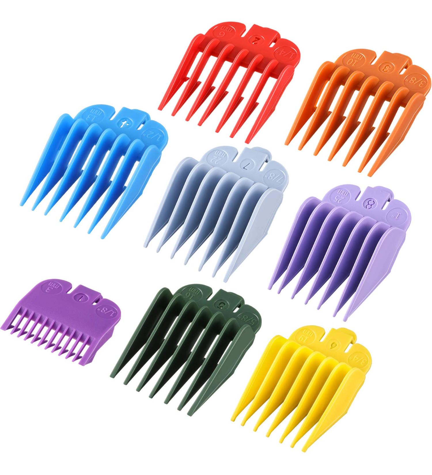 8 Pieces Hair Clipper Guards Attachments Hair Clipper Guide Combs Replacement Guards for Universal Hair Clipper Replacement Lengths from 1/8 to 1 Inch (3-25 mm) - Buy Online on GoSupps.com
