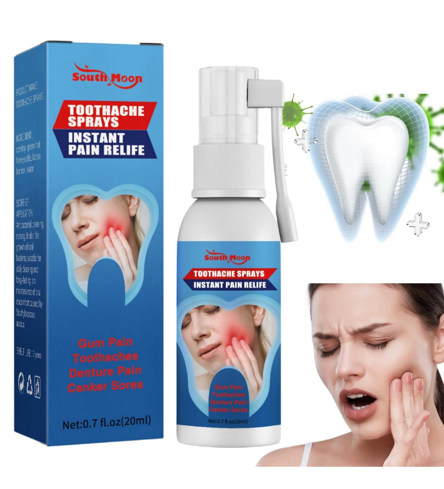 Tooth Pain Relief Toothache Relieving Spray Dental Pain Relief Toothache Spray Instant Pain Relief Oral Care Spray Remedies Teeth&Gums Spray Rapid Relief Dental Spray Portable Toothache Gum Pain Spray - Buy Online on GoSupps.com