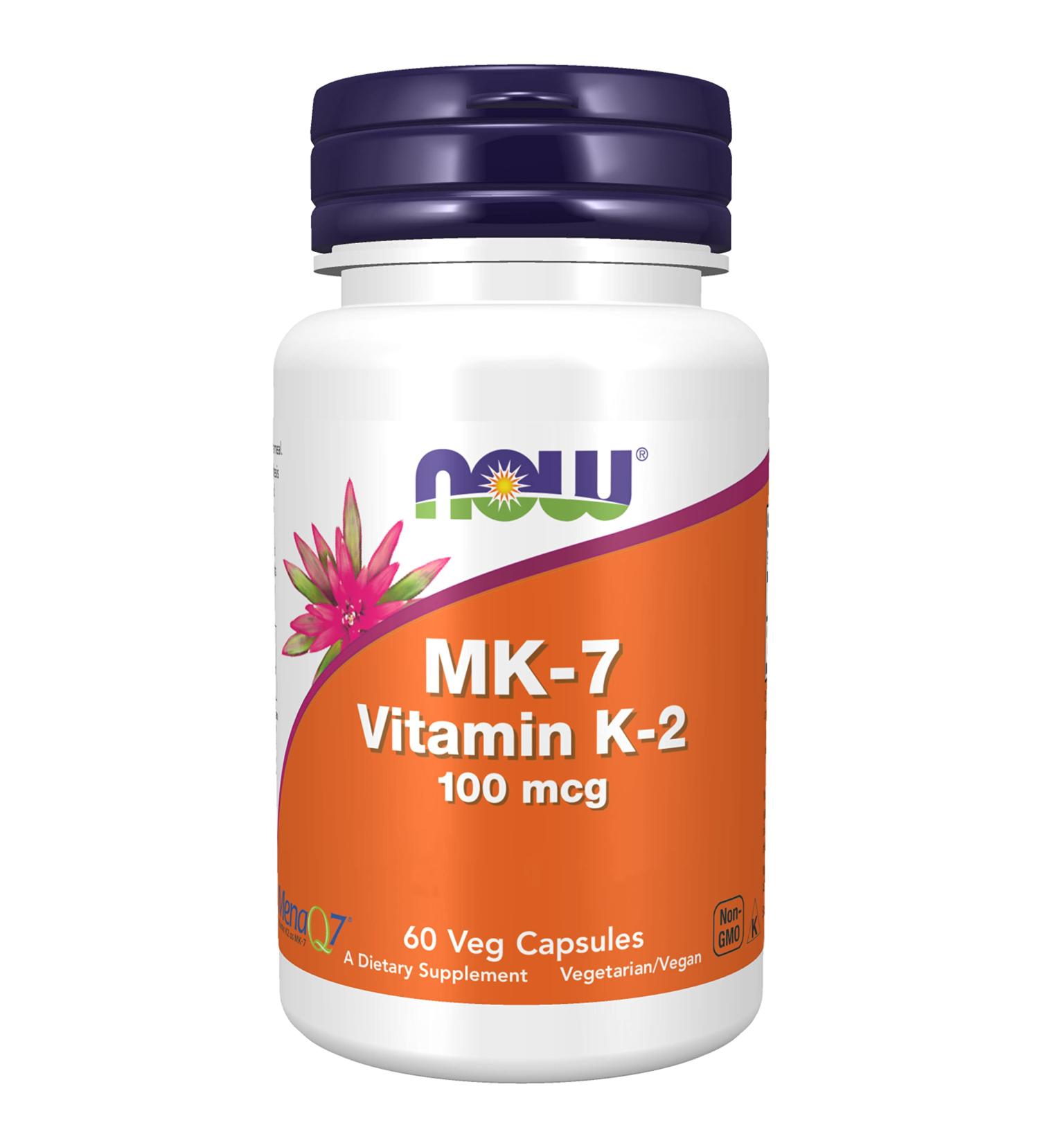 Now Foods Vitamin K2 MK-7 100mcg All-Trans 60 Vegan Capsules Lab Tested Gluten Free Soy Free Non-GMO - Buy Online on GoSupps.com