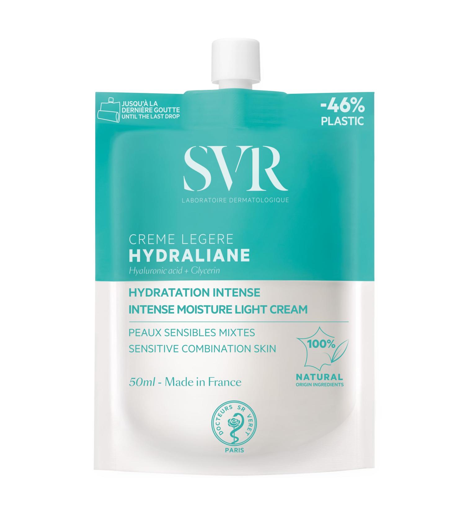 SVR Hydraliane Light Hydrating Face Cream - Hyaluronic Acid Moisturizer for Sensitive Skin | 72% Hydrated After 8 Hrs | Family-Friendly 1.7 fl. oz - Buy Online on GoSupps.com