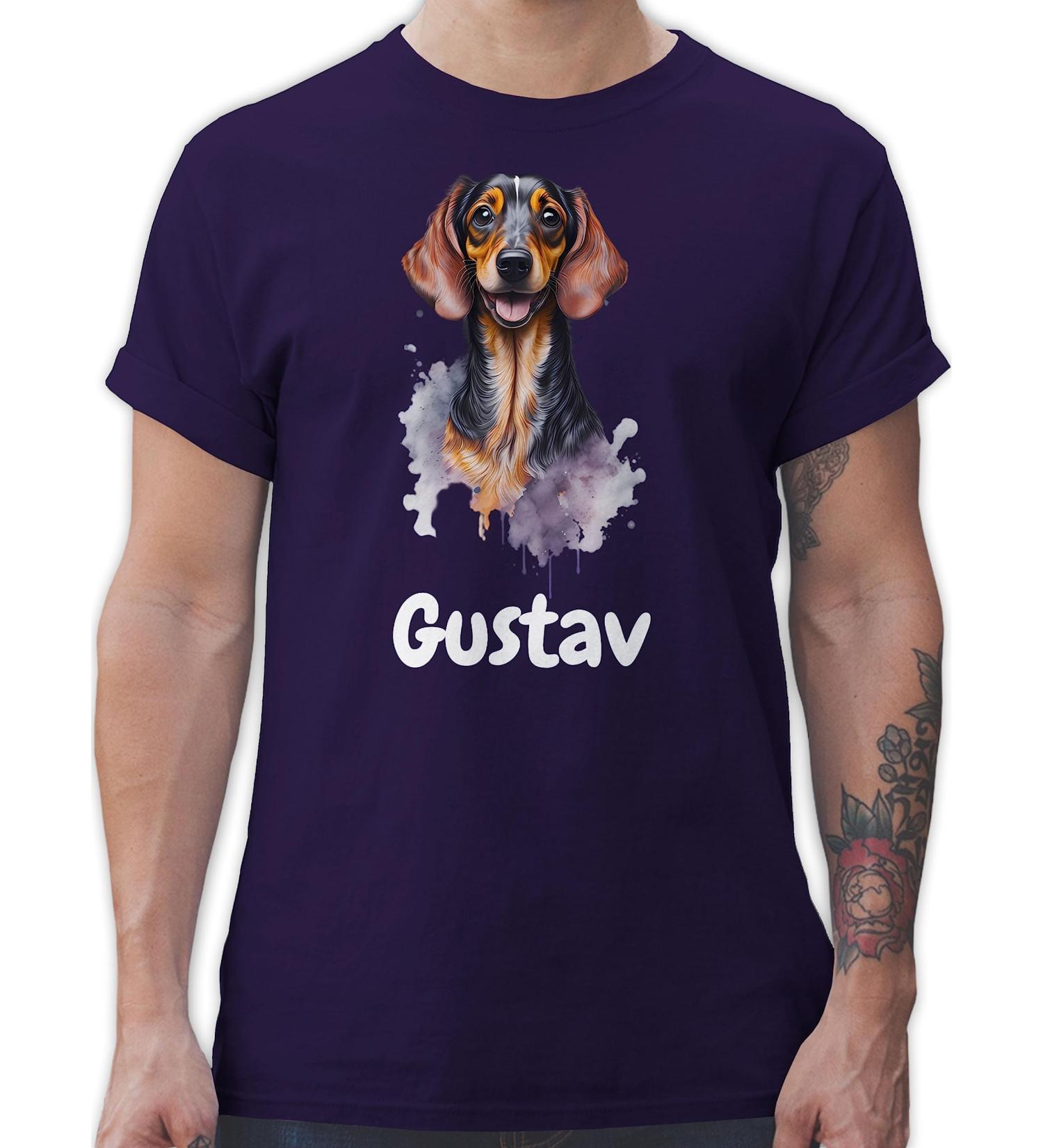 Personalized Dachshund T-Shirt for Men | Unique Gift for Dog Owners - Shirtracer - Purple XL - Buy Online on GoSupps.com