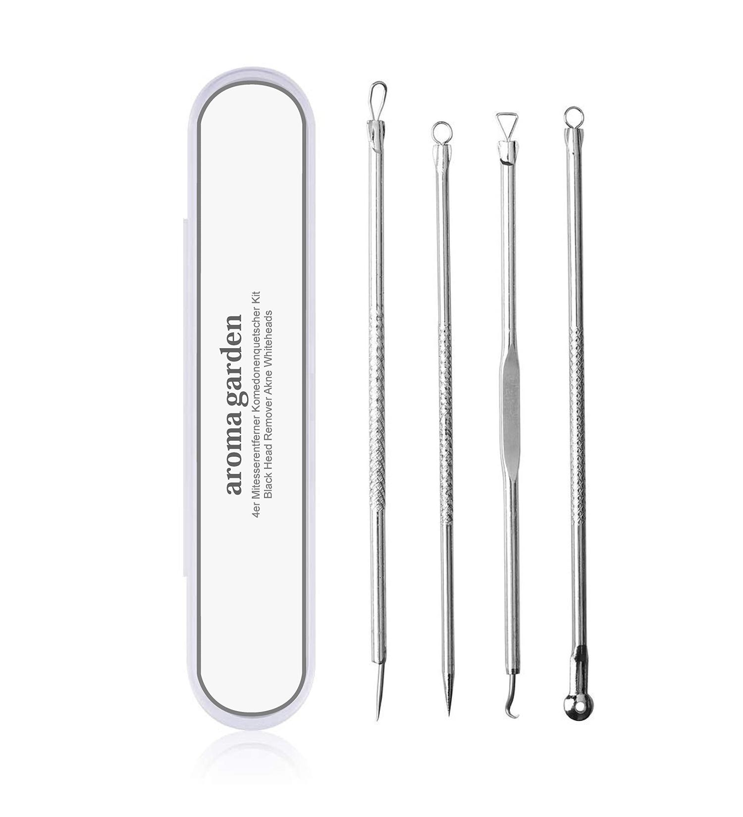 Blackhead Remover Comedone Squeezer Set Blackhead Remover Pore Cleanser Facial Cleansing Pimples Acne Whiteheads Blackhead Remover Kit with Box of 4 - Buy Online on GoSupps.com