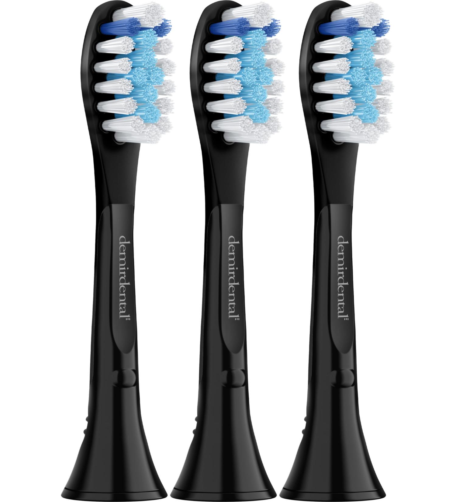 Demirdental Replacement Brushes for Philips Sonicare C3 Premium - 3 Pack Black - Plaque Defense - Buy Online on GoSupps.com