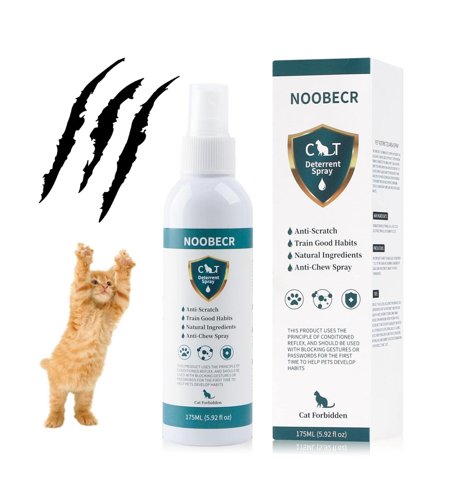 Noobecr Cat Spray Deterrent - Indoor and Outdoor Cat Repellent for Scratching Prevention and Boundary Control - Green - Buy Online on GoSupps.com