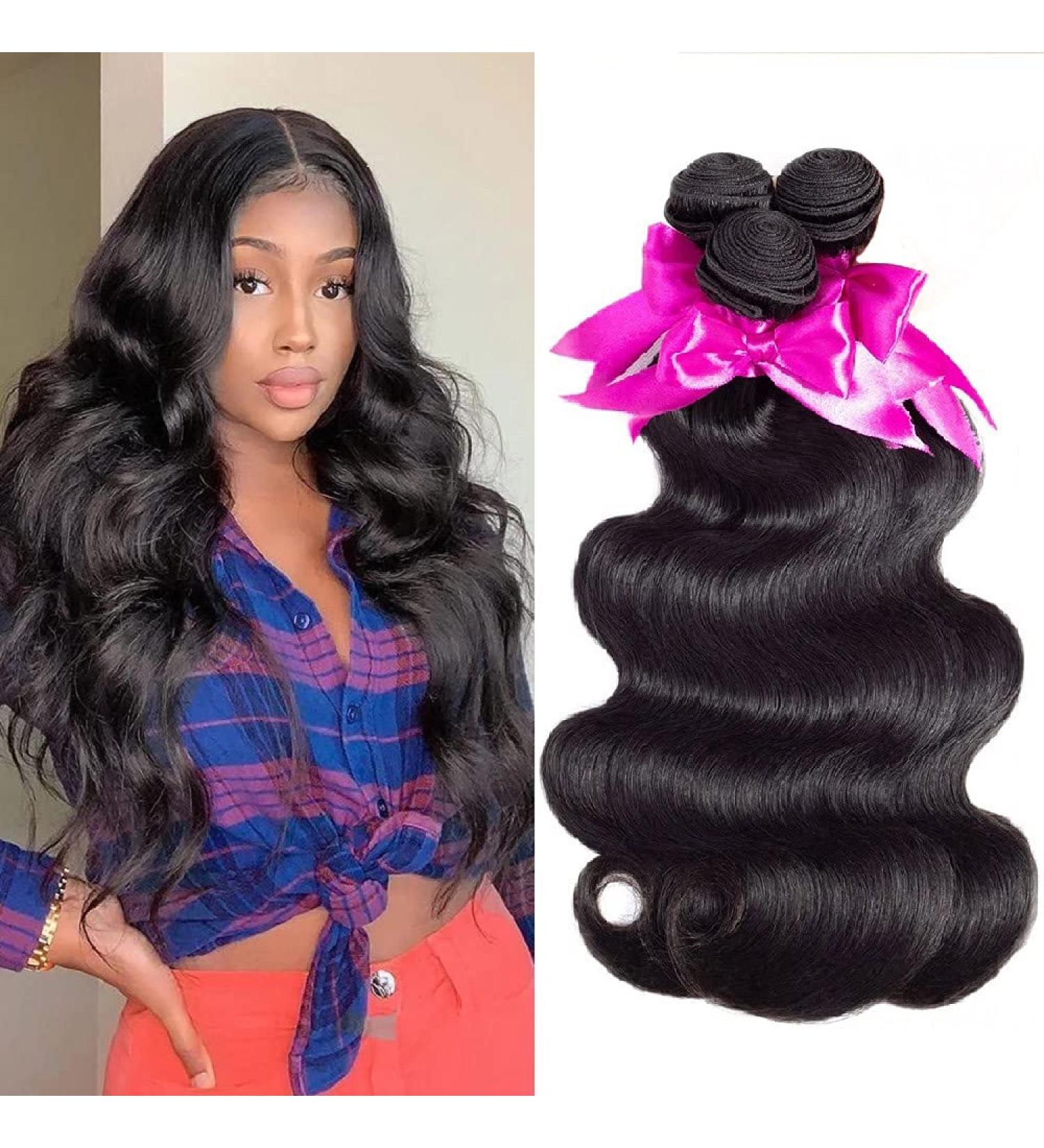 Brazilian Body Wave Bundles 10A Human Hair - 14 16 18 Inches - 100% Virgin Unprocessed Weave Hair - Buy Online on GoSupps.com