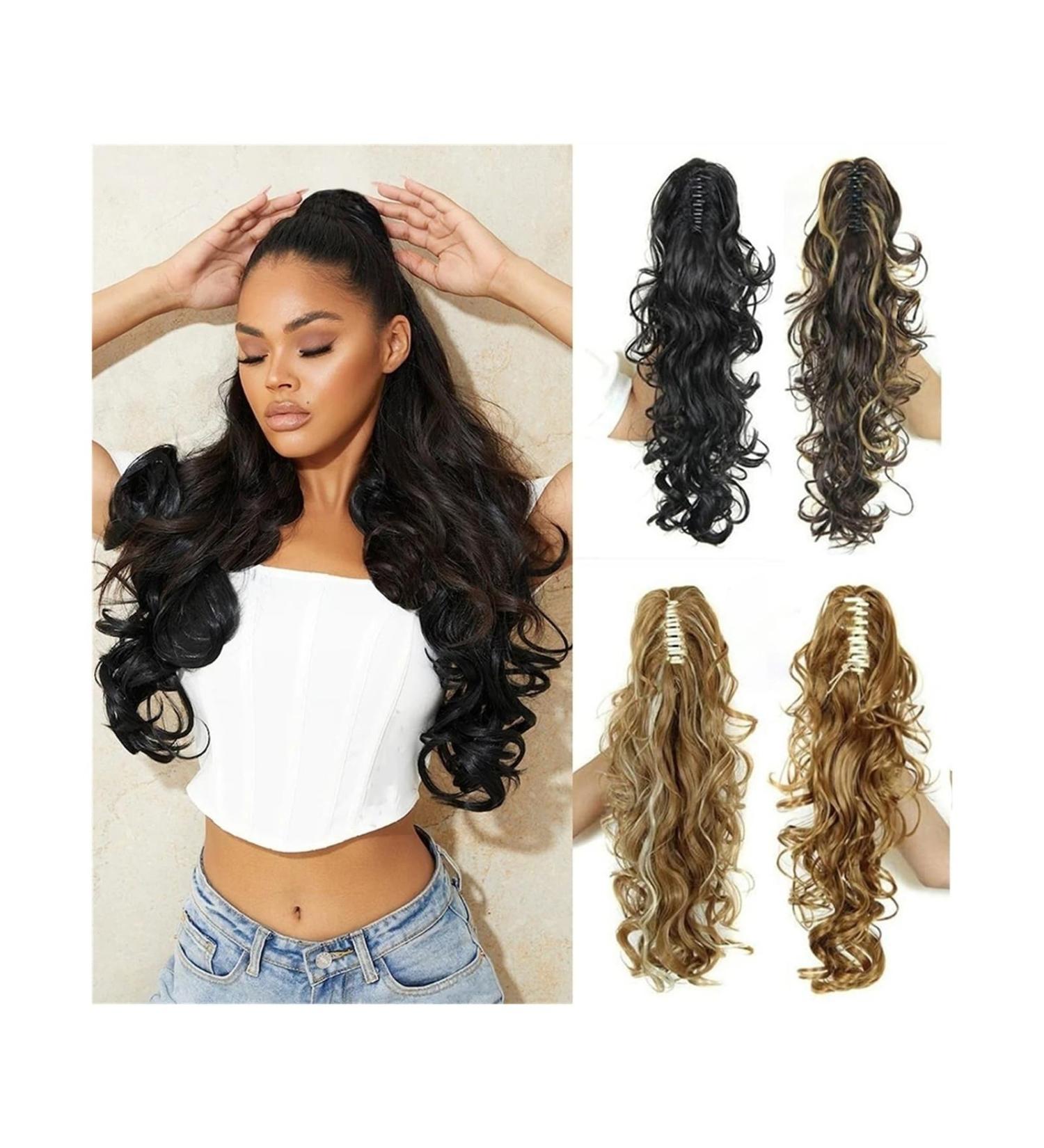 Ponytail Extensions Ponytail Extension Synthetic Claw Clip In Ponytail Extension Long Wavy Curly Ponytail Clip On Soft Natural Fake Hair Ponytail Hairpieces for Women for Women (Color : 6K Size : 26inches 6K - Buy Online on GoSupps.com