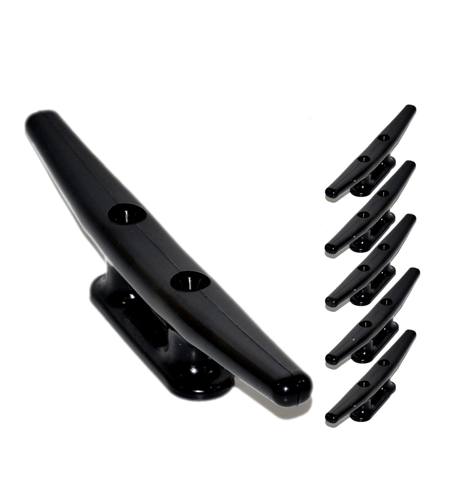QPURO 8 Black Nylon Boat Cleat 8 Inch (5 Pack) - Marine Deck Cleats for Kayak, Boat Dock - Nautical Decor - Buy Online on GoSupps.com